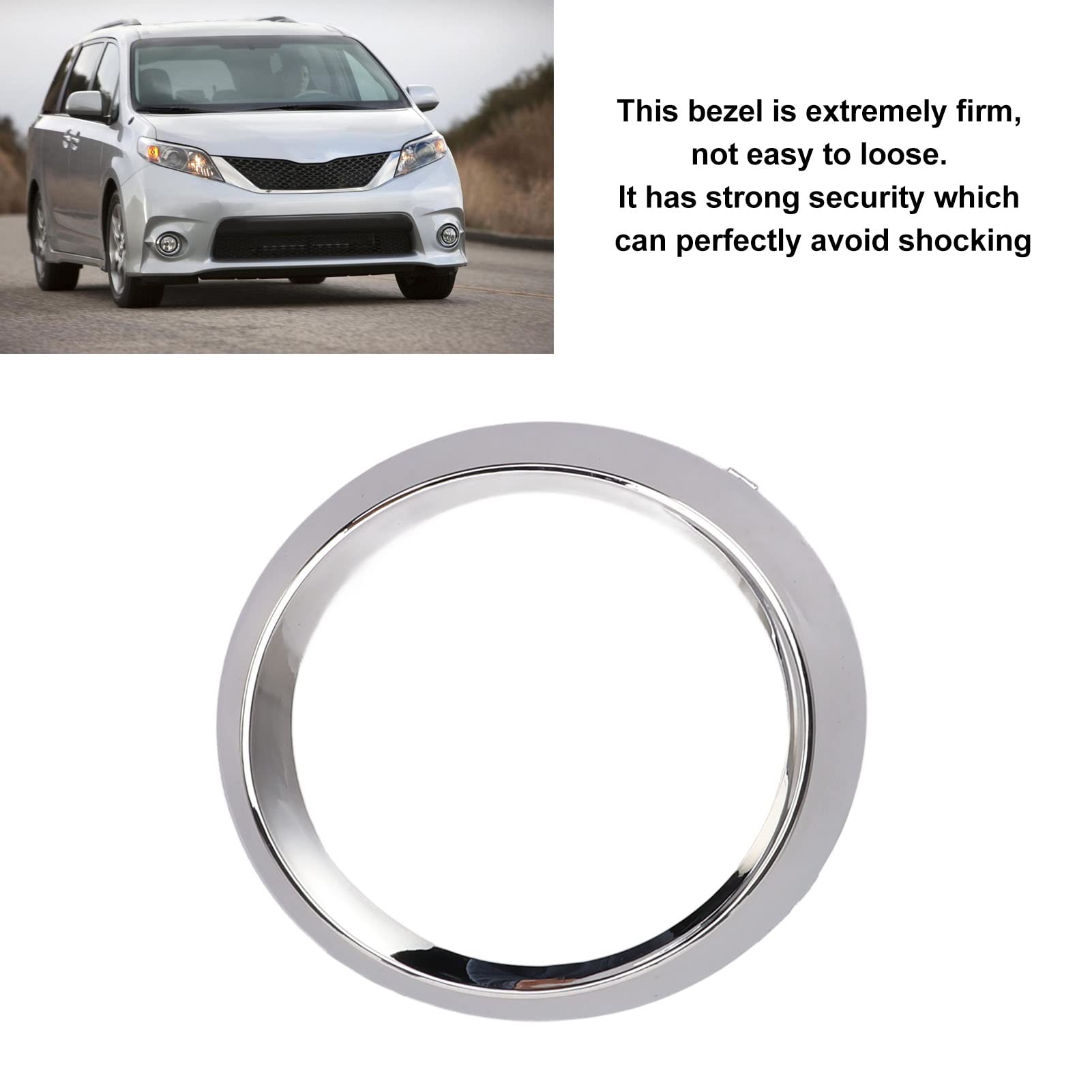 Keenso Chrome Trim Bezel Cover Rings,To1038150 Fog Driving Lamp Chrome Bezel Fit For Se 20112017 (Left 57731Fj030)