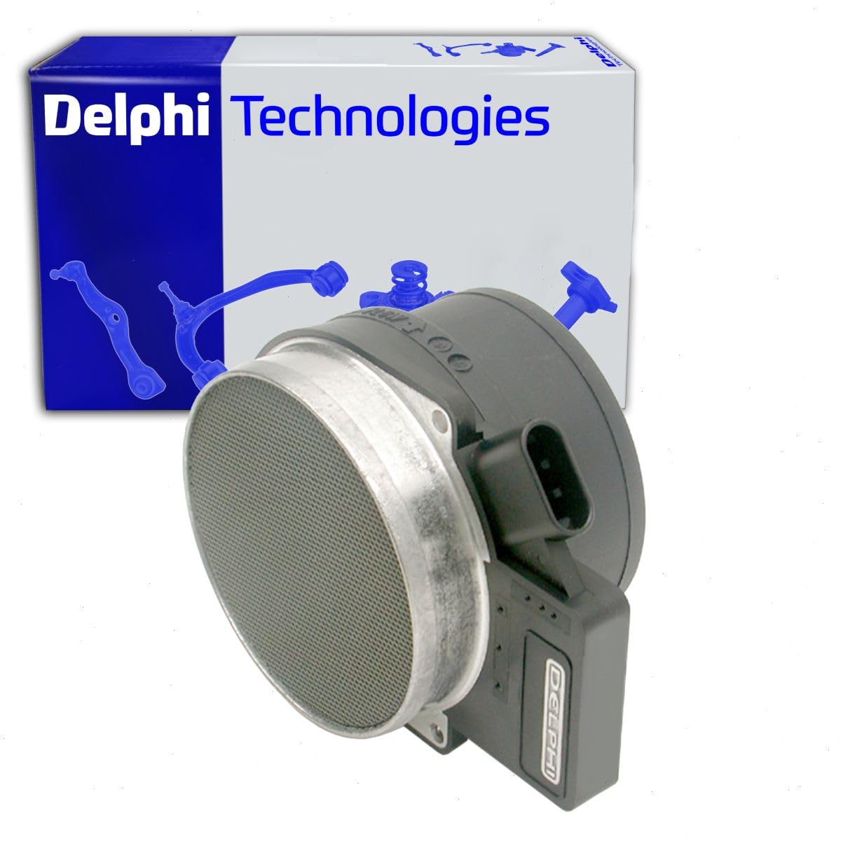 Delphi Mass Air Flow Sensor compatible with GMC Sierra 1500 4.3L 4.8L 5.3L 6.0L V6 V8 1999-2006