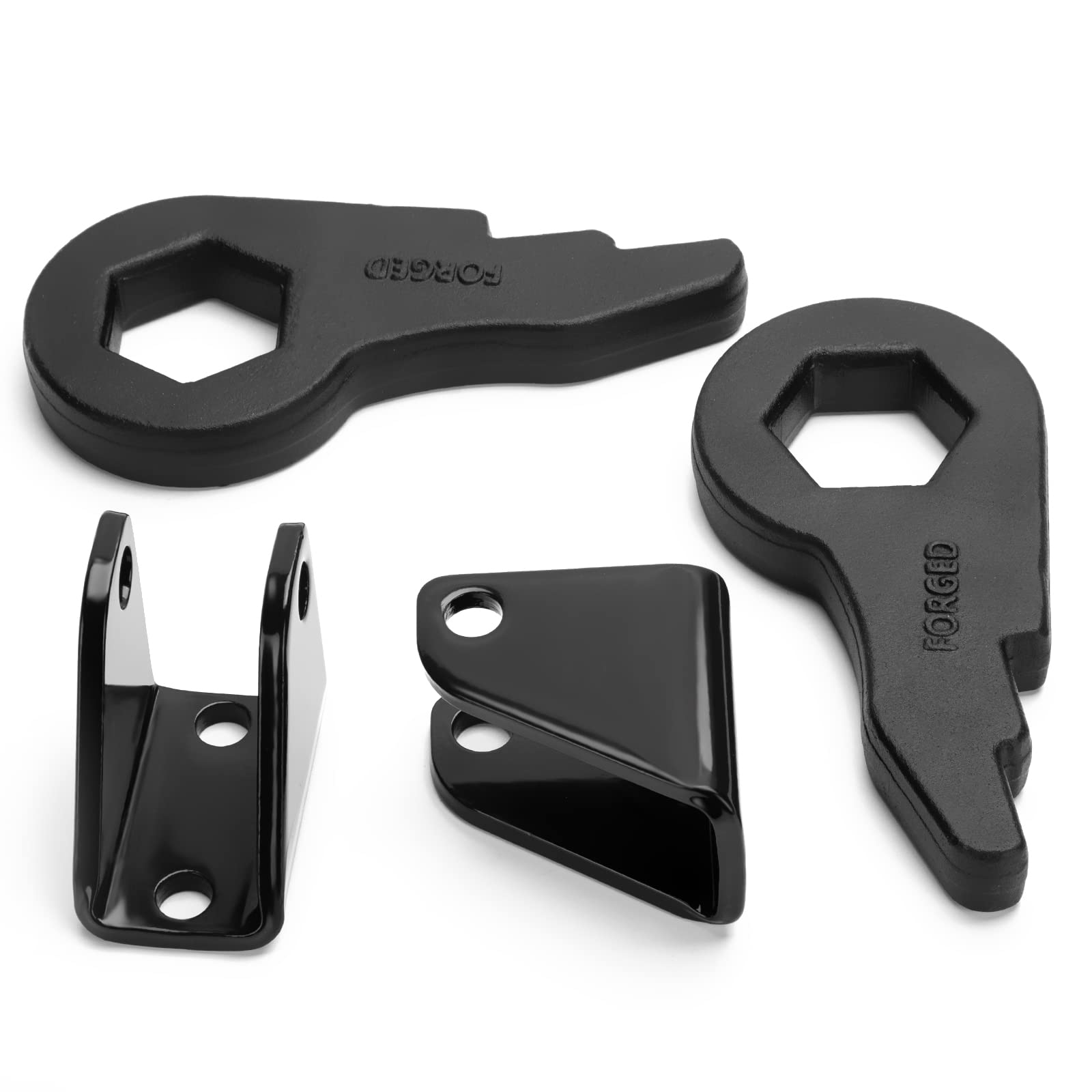 1-3 Inch Leveling Lift Kit, Dynofit Torsion Bars Key With Shock Extender Brackets For 2001-2010 Silverado Gmc Sierra 1500Hd 2500