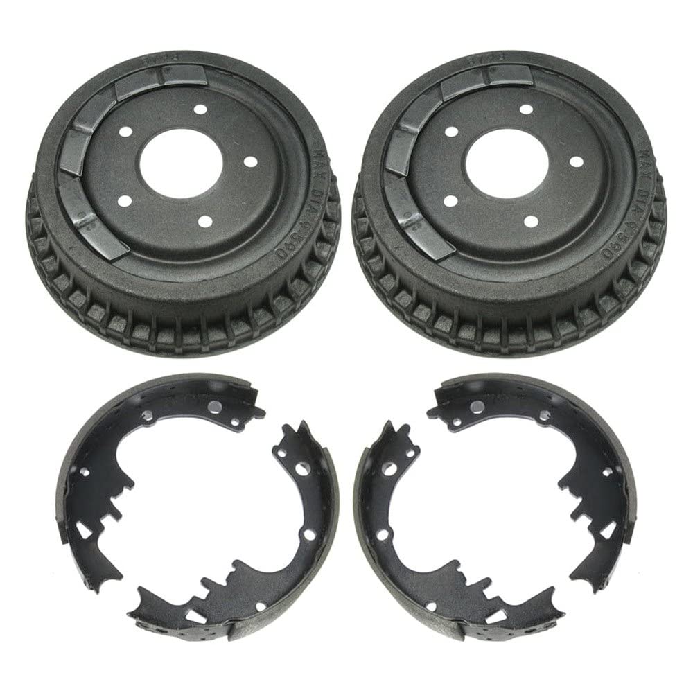 TRQ 9.5'' Drum Rear Brake & Shoe Set Pair Kit AUTO EXTRA for Chevy Pontiac
