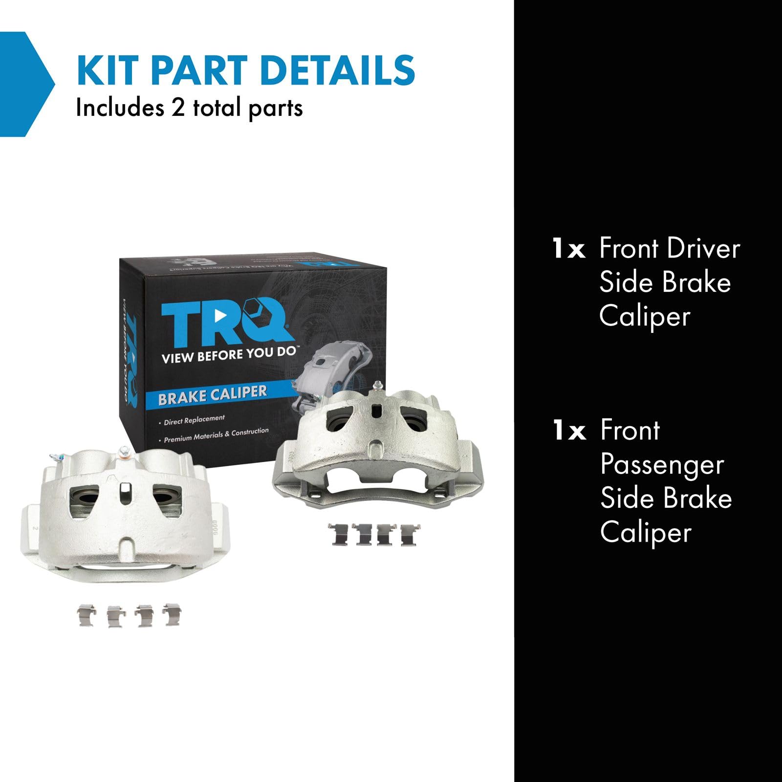 Trq Front Brake Caliper Set Compatible With 2011-2018 Chevrolet Silverado 2500 Hd Silverado 3500 Hd 2016-2018 Suburban 3500 Hd G