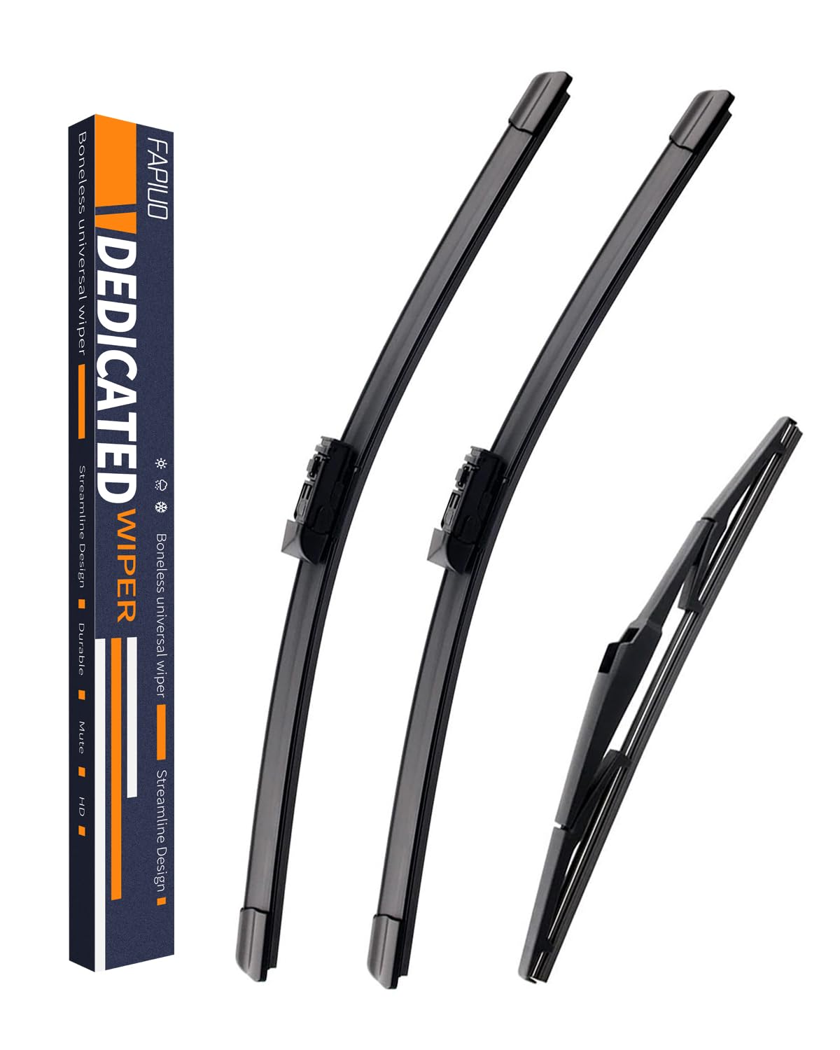 Replacement For Mazda Cx-9,Cx-5 2017 2018 2019 2020 Silent Wipers -Fapiuo Front And Rear Windshield Wipers 24''/18''+14'' Full B