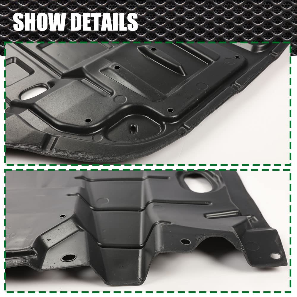 CROSSDESIGN Front Engine Splash Shield Under Cover Left & Right Side 1Pair Compatible with 2012 2013 2014 Toyota Camry TO1228177