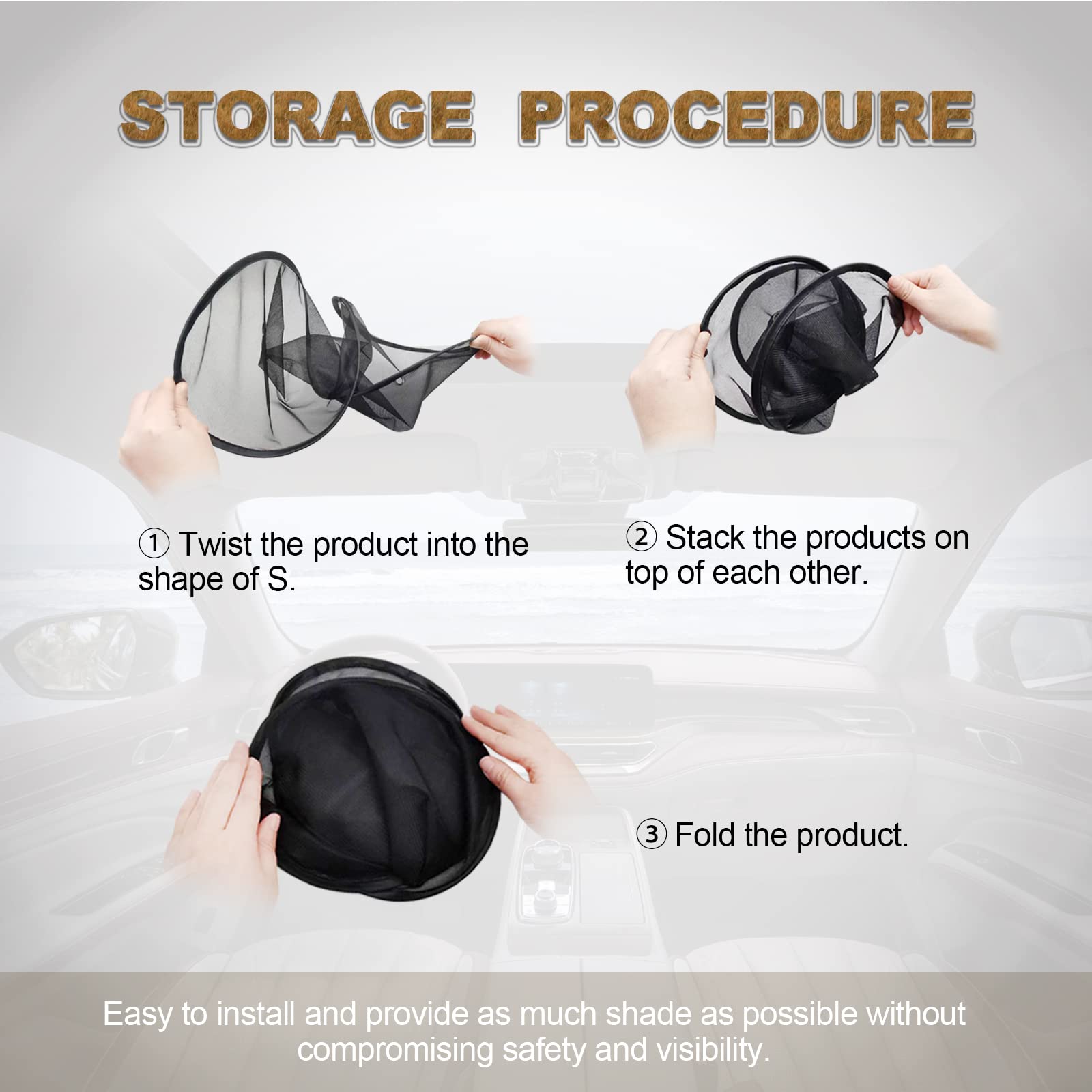 2 Pack Car Side Window Sun Shade, Glare And Uv Rays Protection For Your Child, With Sun Uv Protection, Reduce Damage From Direct Bright Sunlight And Heat Universal Car Window Shade