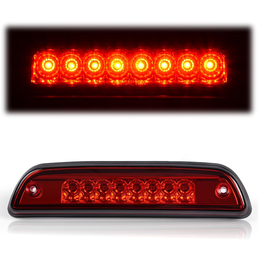 Cheda Third 3D Brake Lights Assembly Compatible With Toyota Tacoma 1995-2016 Led Bar Tail Cargo Lamps (Red Lens Clear Bottoms) 8