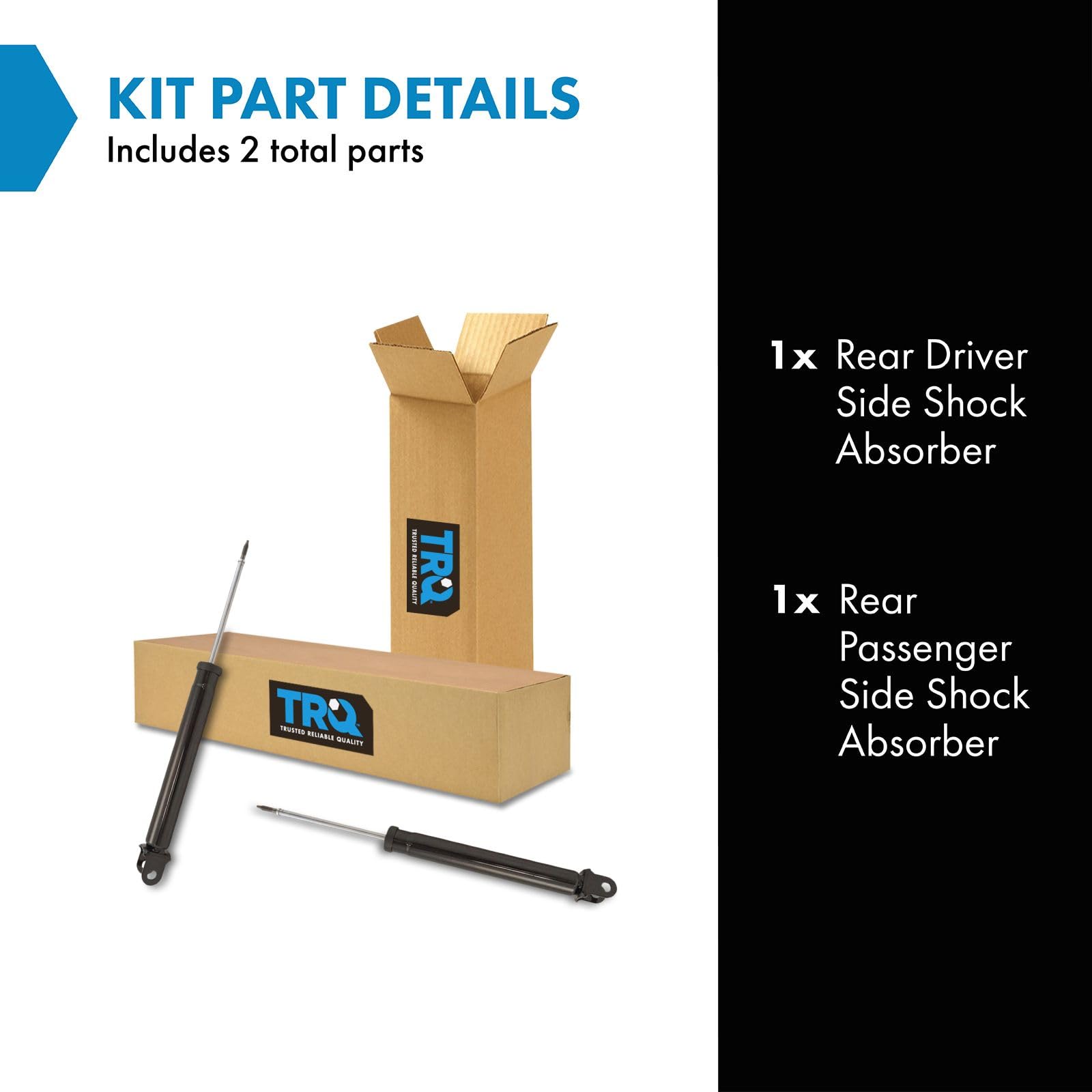 Trq Rear Shock Absorber Set Compatible With 2011-2014 Hyundai Sonata 2011-2015 Kia Optima