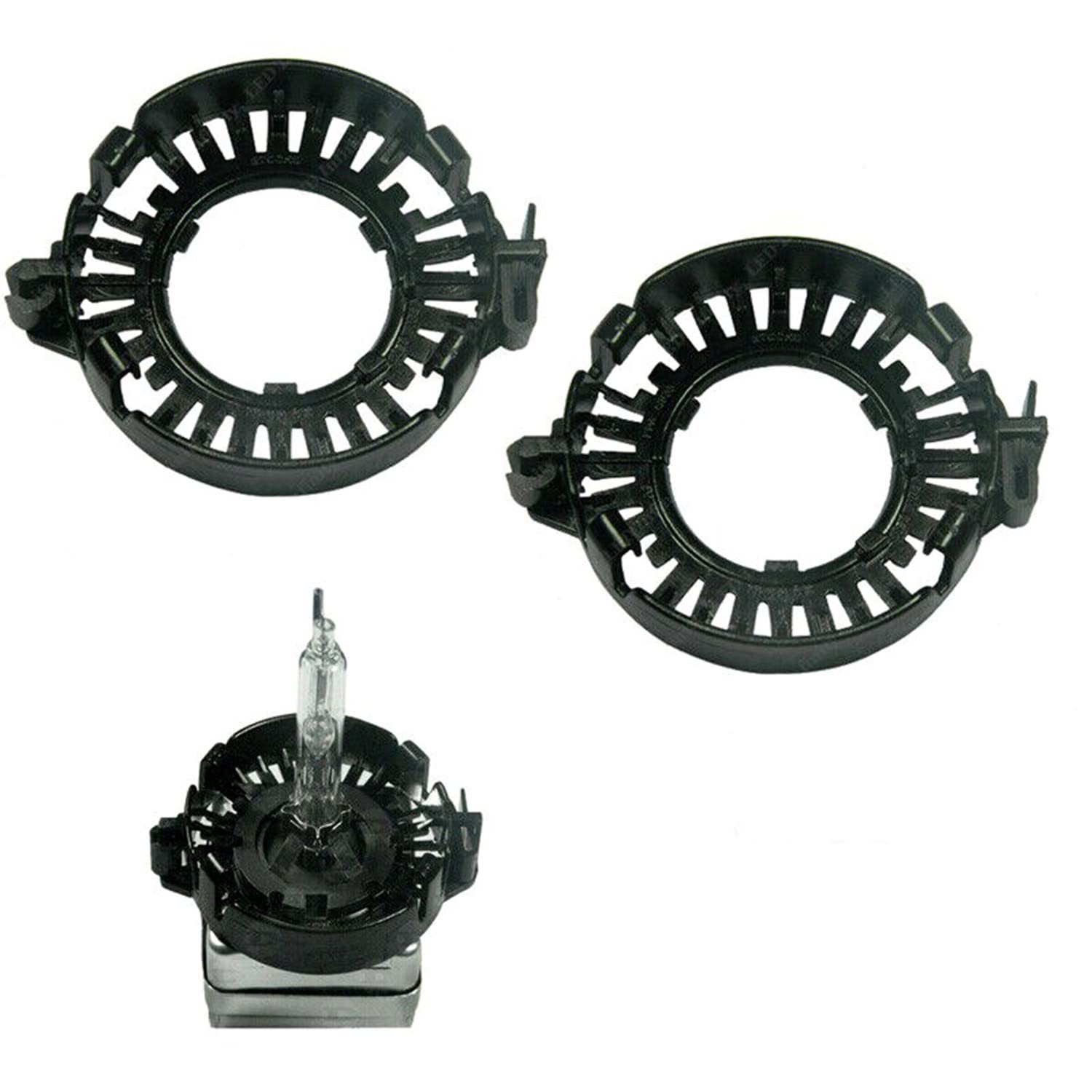 O-NEX 2x D1S D3S HID Xenon Bulb Adapter Headlight Retainers Clip Ring Holders Compatible for Mercedes-Benz Cadillac BMW Audi Bui