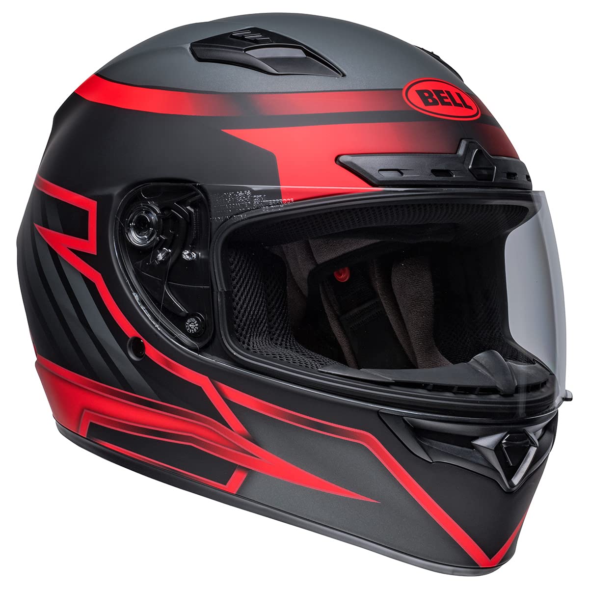 Bell Qualifier Dlx Mips Street Helmet (Raiser Matte Black/Crimson - 2X-Large)