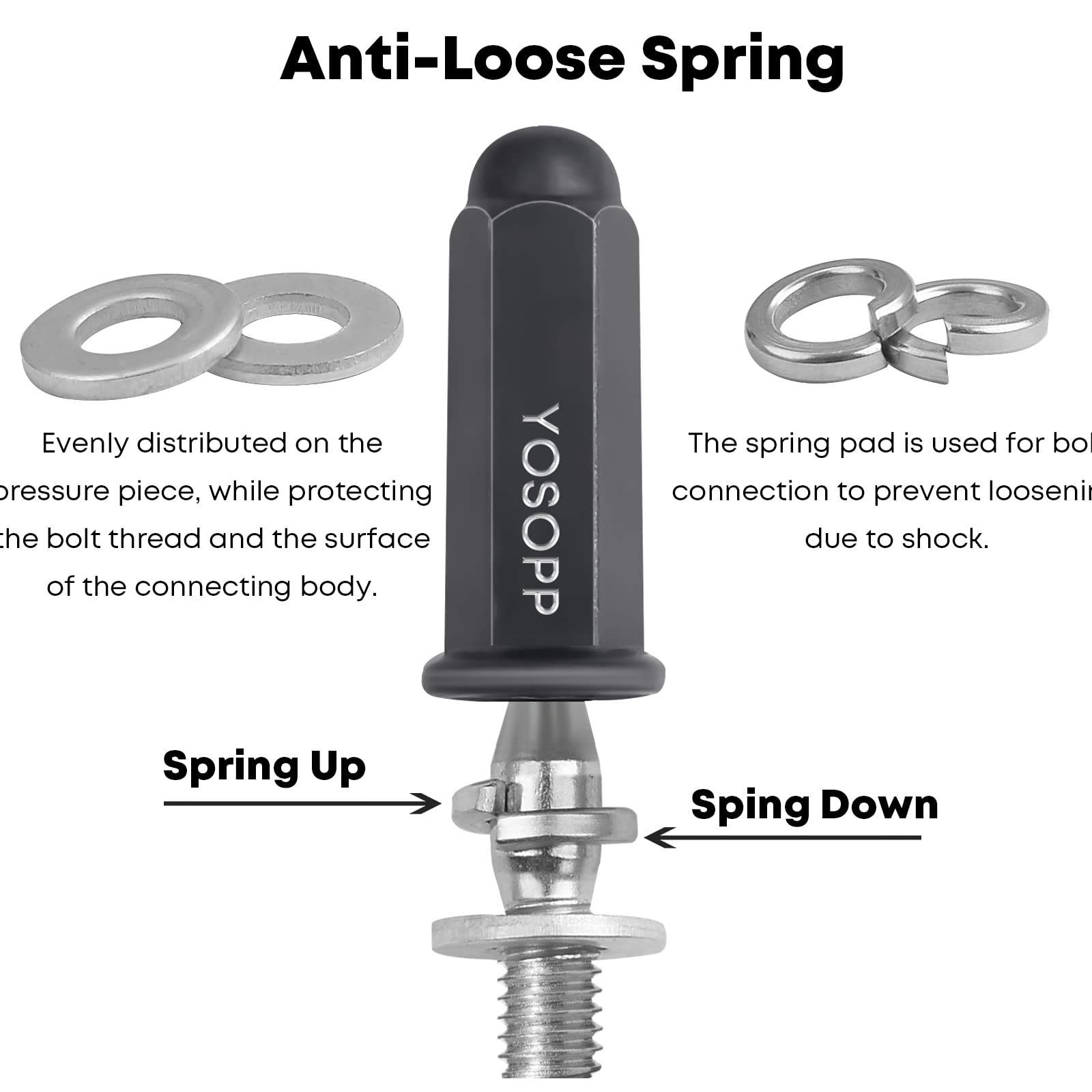 Yosopp Gy6 Exhaust Bolt Nuts Gasket For Scooters Atvs - Gmb139 Engine Moped Quad 4 Wheeler Dune Buggy Go Karts - Taotao Sunl Coolster Jonway Roketa Sandrail - 50Cc 70Cc 90Cc 110Cc 125Cc 150Cc (Black)