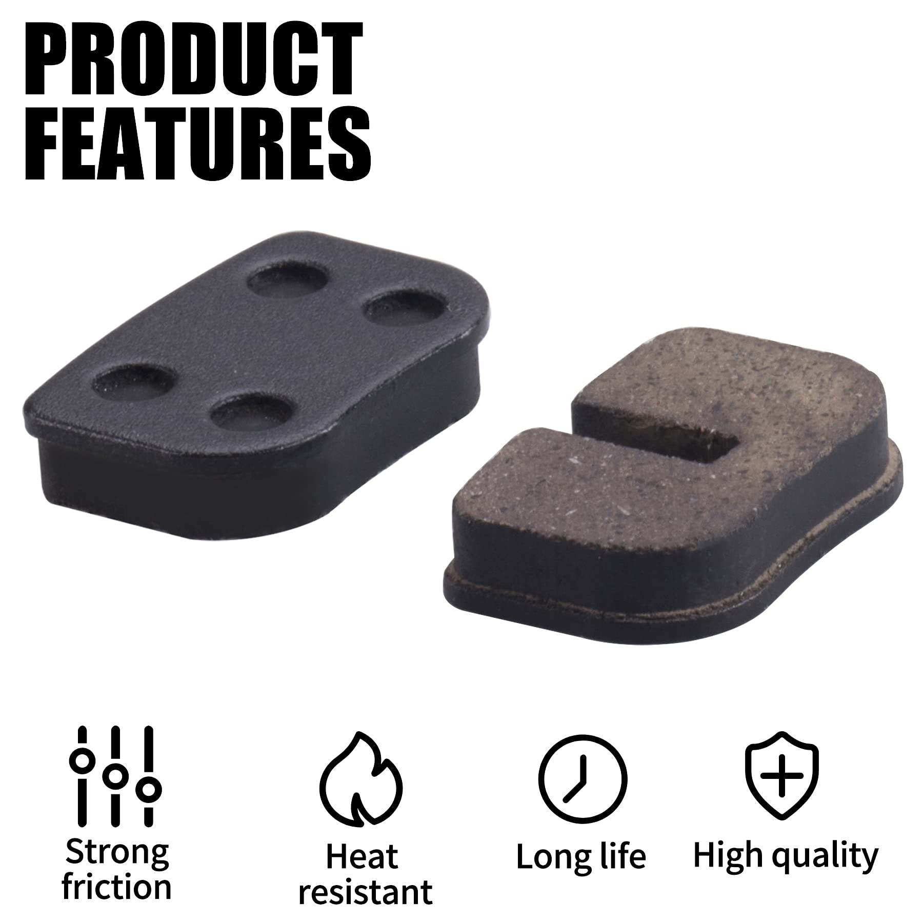 Mwmnu Rear Brake Pads, Brake Pads Compatible With Motovox Mbx10 Mbx11 Mbx-10 79Cc Moto Mm-Bb80 Baja Racer Dirt Bug Motorsports Doodle Bug Ct100U Mini Bike Rear Brake Pad Parts (4 Pack)