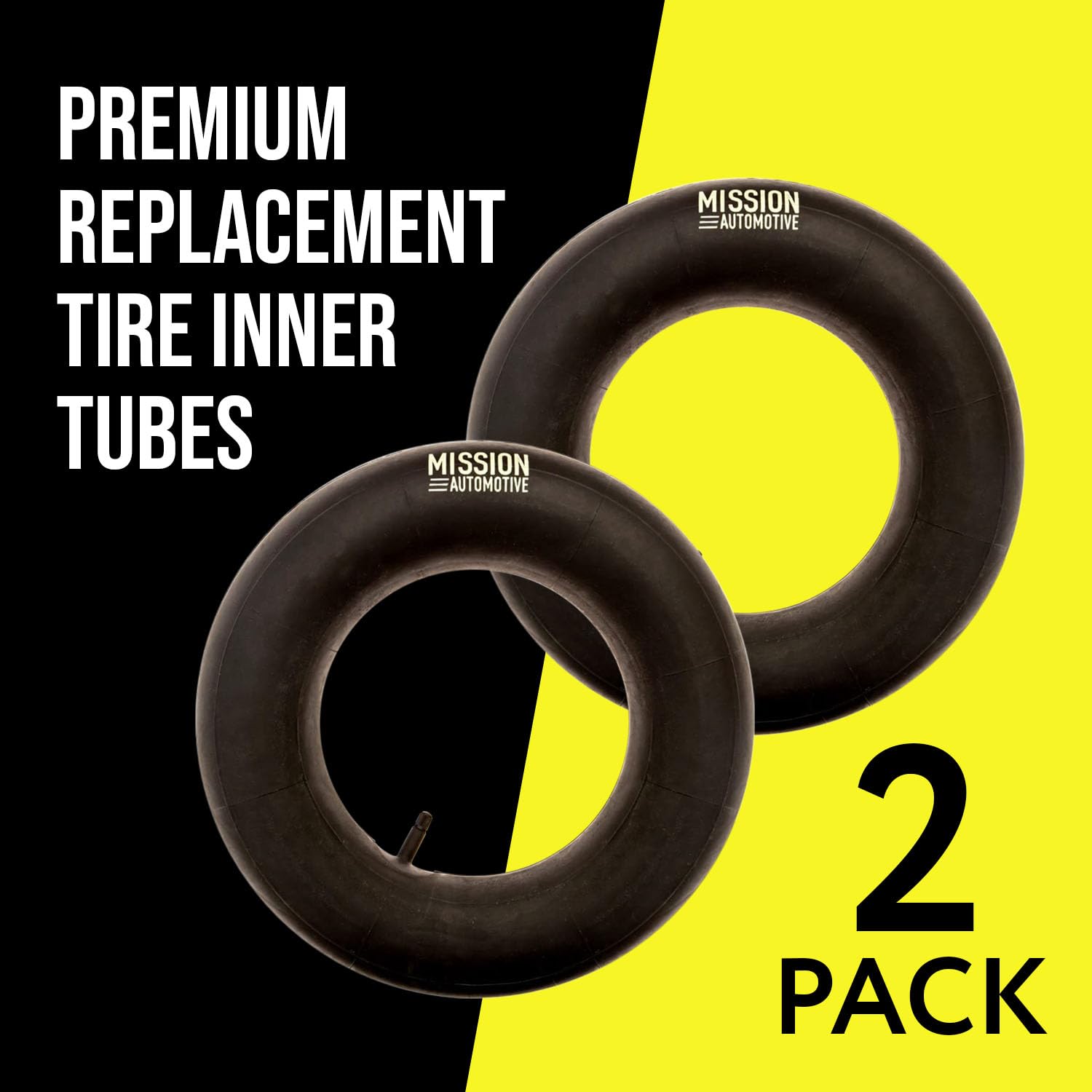 Mission Automotive 15X6.00-6 Inner Tube Replacement With Tr-13 Valve Stem - 2 Pack - Suitable For Riding Lawn Mowers, Mowers, Go
