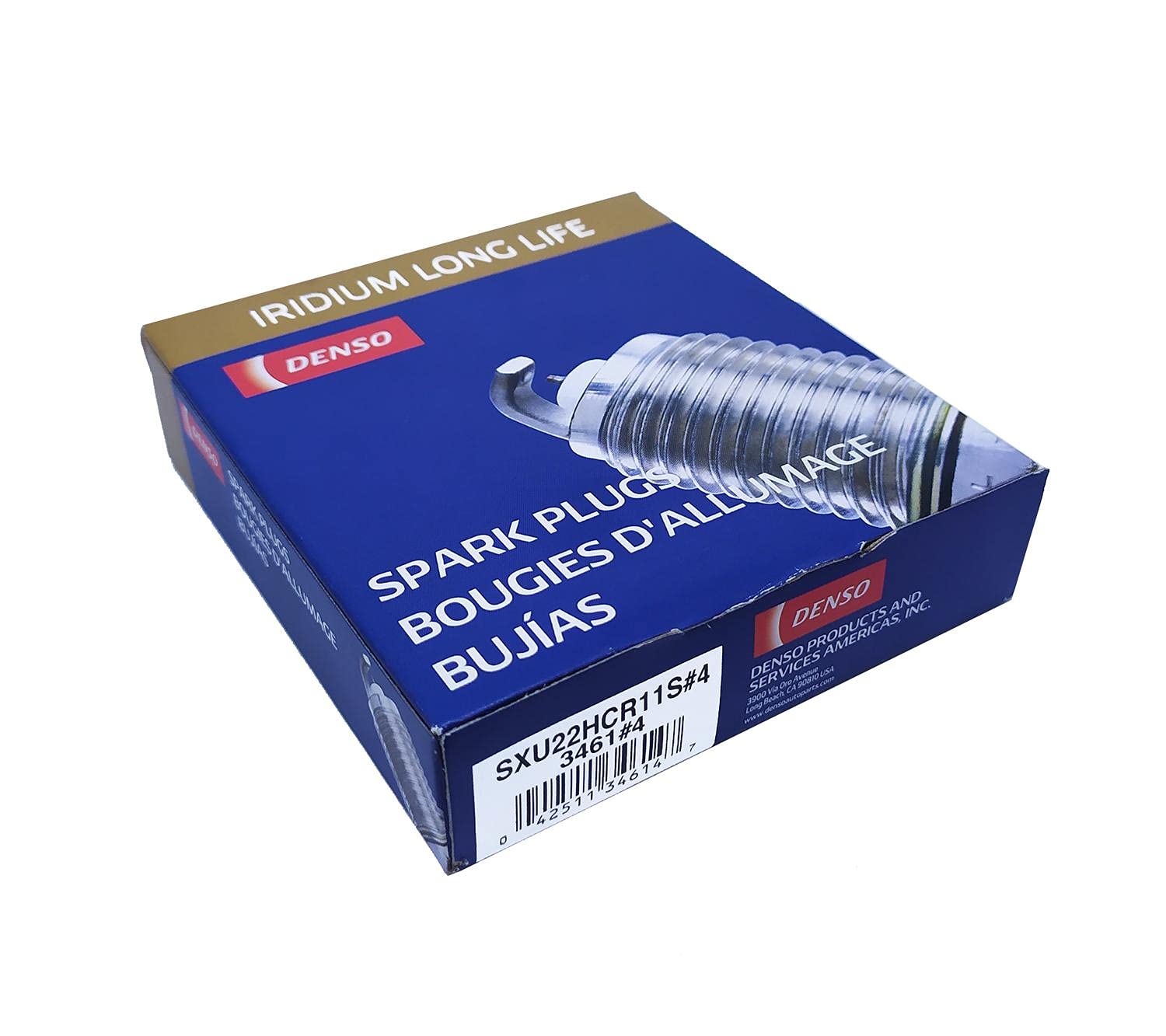 Denso # 3461 Iridium Long Life Spark Plugs -- Sxu22Hcr11S ----- 4 Pcsnew