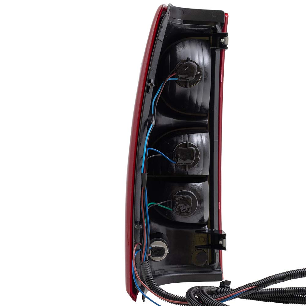 Brock Replacement Driver And Passenger Set Tail Lights Compatible With 2003 Silverado 1500 2500 Fleetside Pickup Truck 19169002