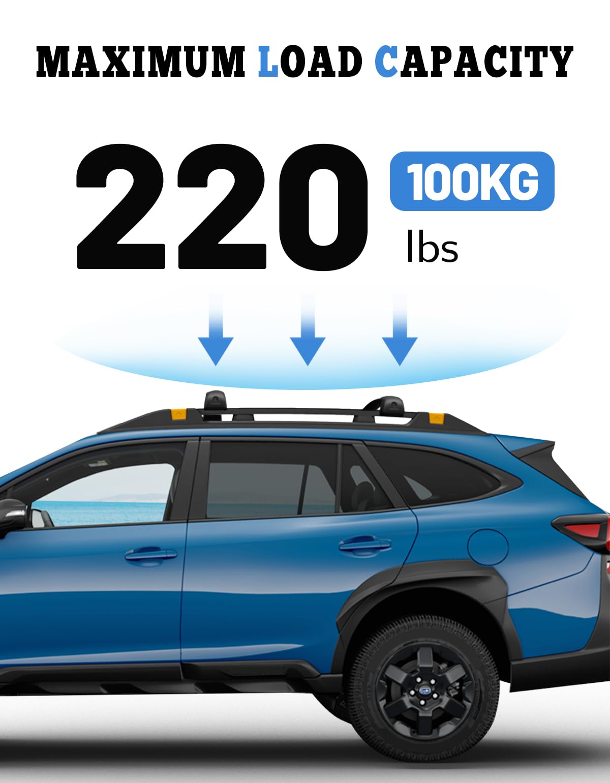 Hmmtyrack Car Roof Rack Cross Bars Compatible With Subaru Forester Wilderness 2022-2024, Aluminum Lockable Crossbar For Rooftop