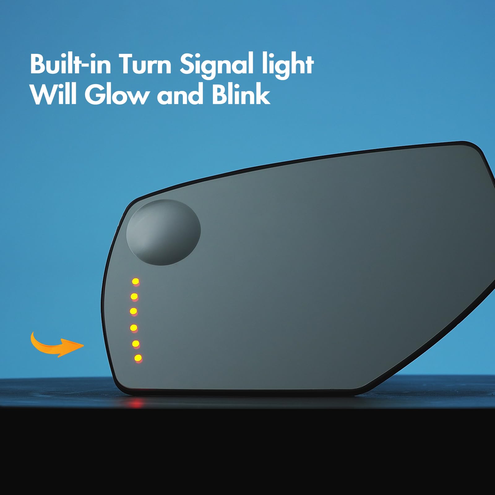 Snemeey Driver Side Mirror Replacement For 2014-2017 Chevy Silverado 1500 2500Hd 3500Hd, 2015 2016 2017 Gmc Sierra 1500 2500 Hd 3500 Hd - Mirror Glass With Turn Signal And Spotter Glass, Gm1324146