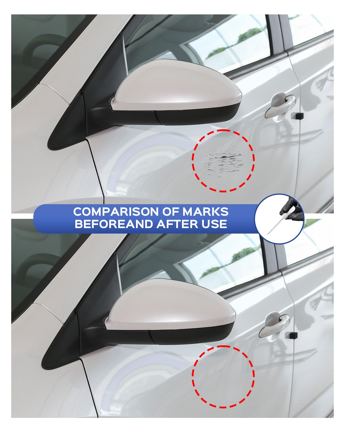 PARTS4EV Iridescent/White Pearl Tricoat Touch Up Paint 0.41 Fl Oz Compatible with Chevrolet G1W/WA140X Chips and Nicks