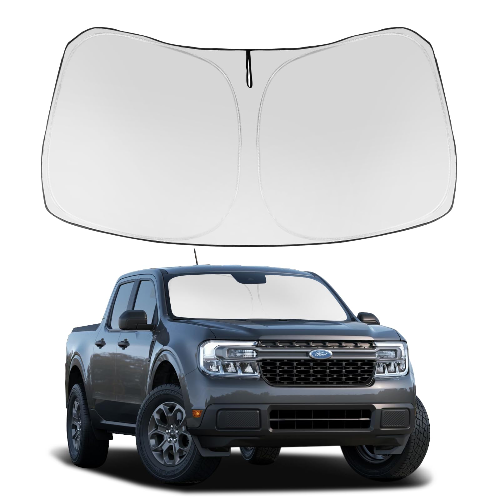 Proadsy 2025 Upgrade Windshield Sunshade Custom For 2025 2024 2023 2022 2021 Ford F-150 F150 Reflective Heat Sun Uv Protector Fo