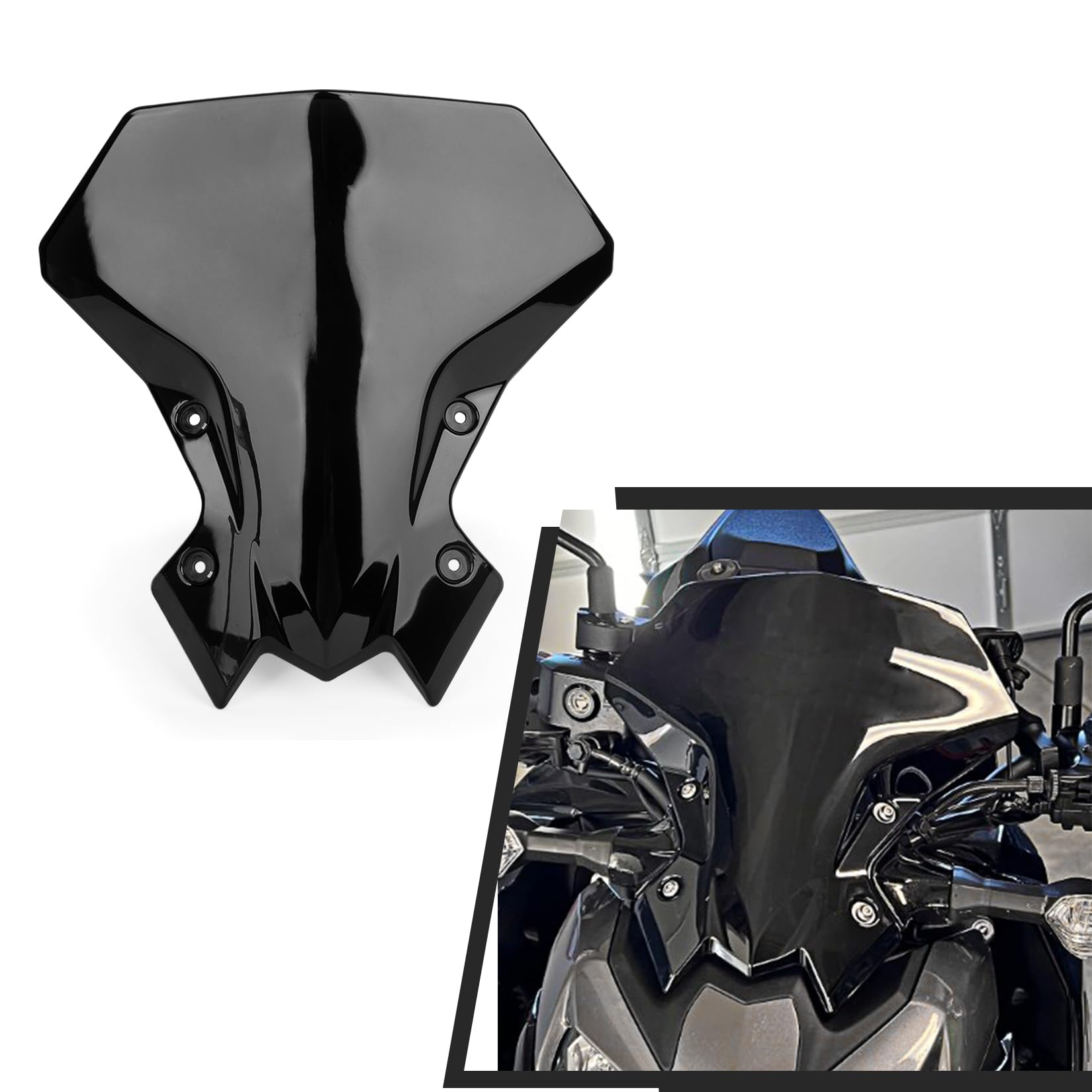 Psler Windshield For Z900 2021-2023 - Windshield Windscreen Baffle Air Wind Deflector Front Flyscreen For Z900 Z 900 2020-2023 Z