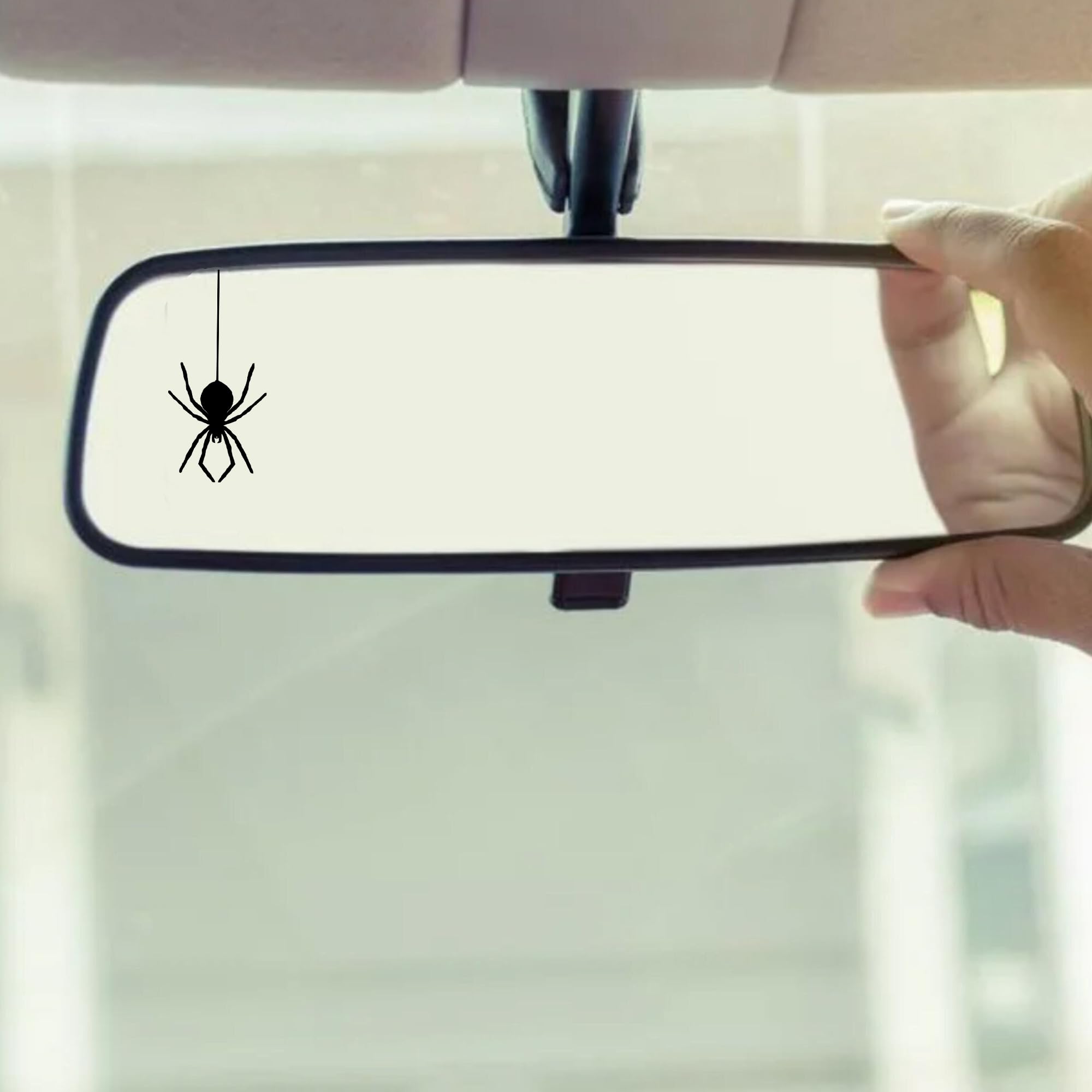 Halloween Spider Rearview Mirror Decal - 3 Pcs Funny Vanity Stickers, Car Accessories, Rear View Decor (Spider)