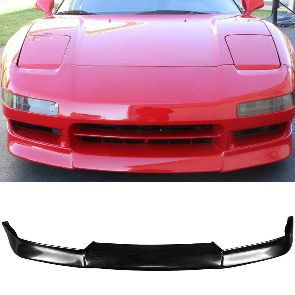 Front Bumper Lip Compatible with 1991-1997 Acura NSX, PU Black Front Lip Spoiler Splitter by IKON MOTORSPORTS, 1992 1993 1994 1995 1996