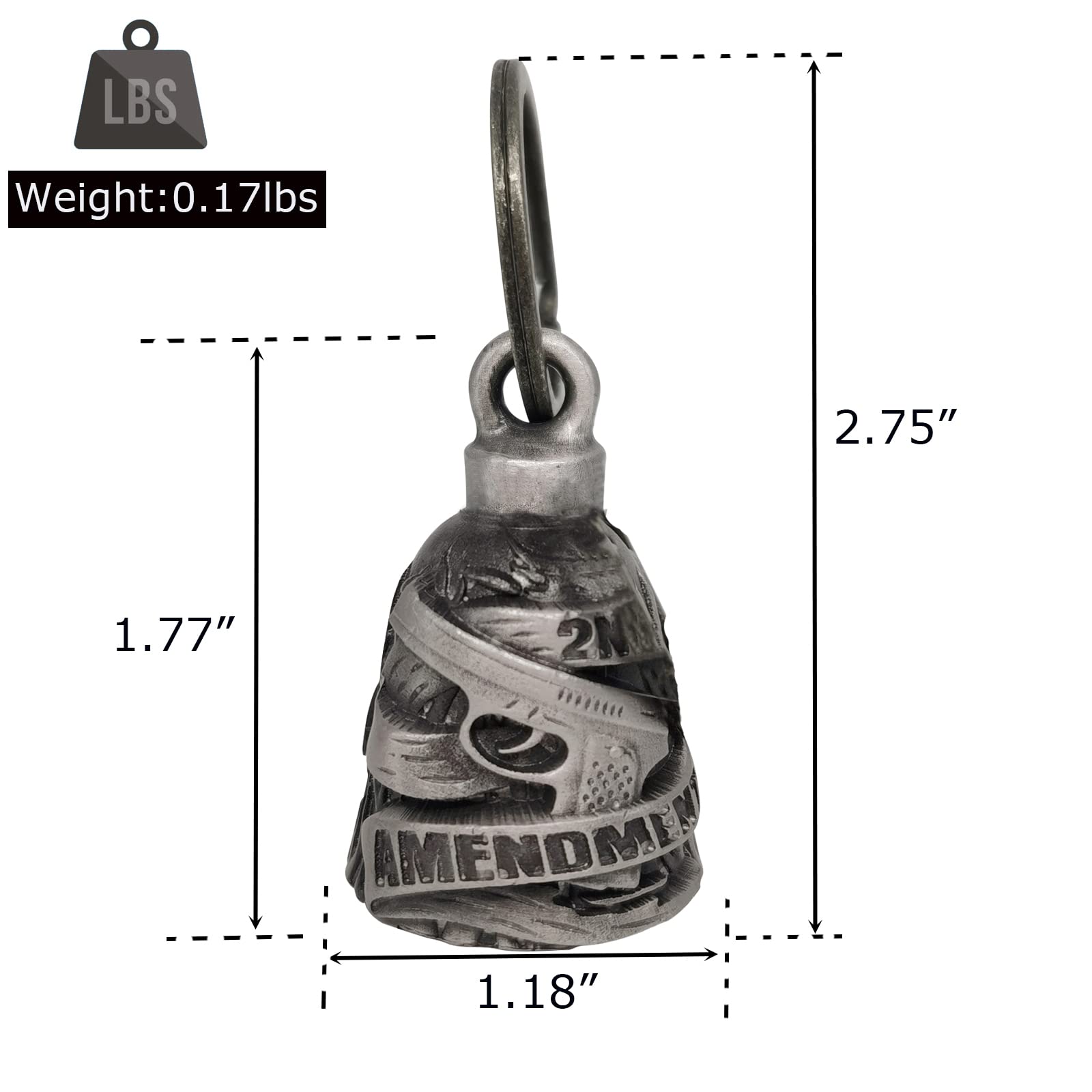 Dream Apparel Motorcycle Bells For Bikers,Colorfu Rider Bells With Hanger Biker Bells Key Chain For Luck