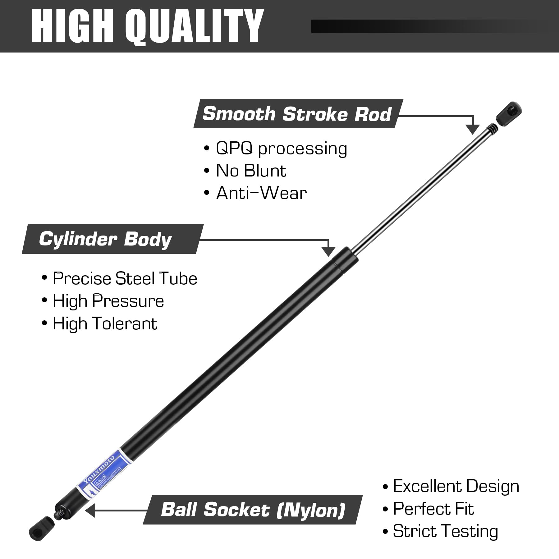 6601 Rear Window Lift Support Shocks Struts For Jeep Grand Cherokee 2005-2010, Sg314044, 55394323Aa,Pack Of 2