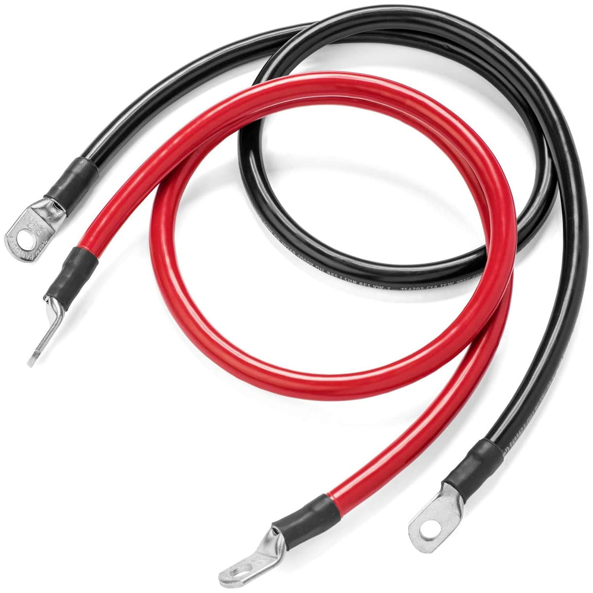 Spartan Power Battery Cable 2 Foot 4 Gauge Awg Wire Set 5/16' M8 Made In Usa