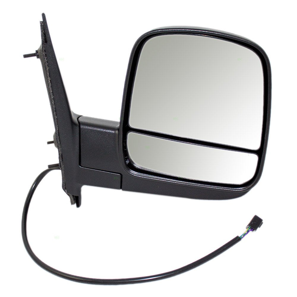 Brock Aftermarket Replacement Passenger Right Power Mirror Textured Black With Heat-Dual Glass Without Signal Compatible With 20