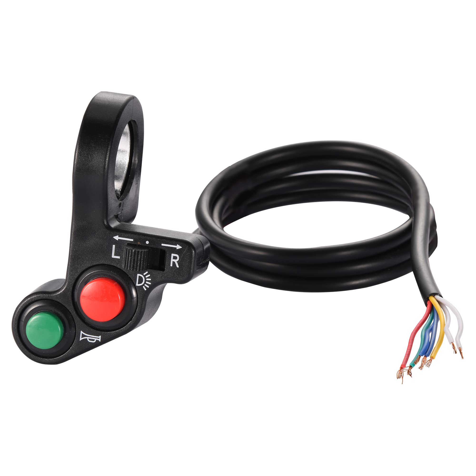 GOOFIT Universal 7/8 Handlebar Turn Signal Light & Horn Switch Button for Spotlight Scooter Electrombile Moped Dirt Bike Scooter