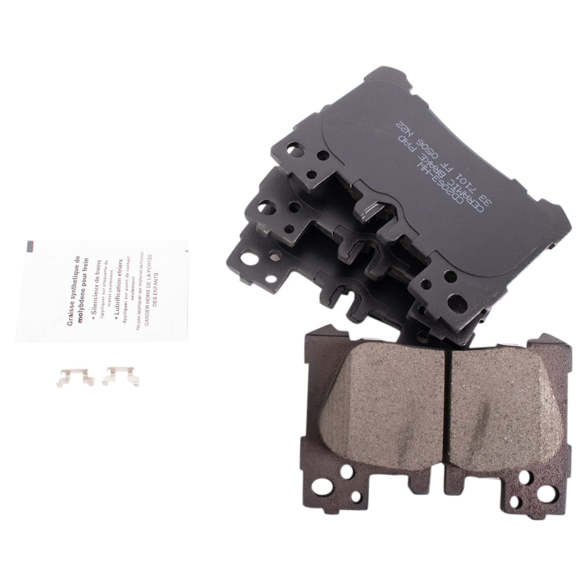 TRQ Rear Brake Pads Ceramic Compatible with 2018-2020 Lexus LC500 LC500h LS500 2019 LS500h