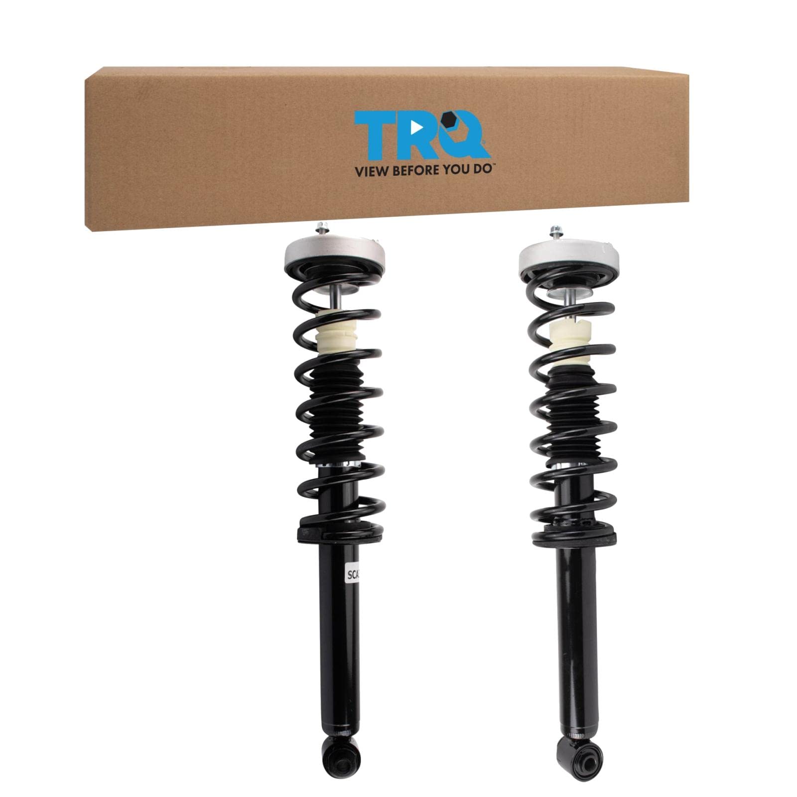 Trq Rear Shock & Spring Assembly Set Compatible With 2004-2010 Bmw