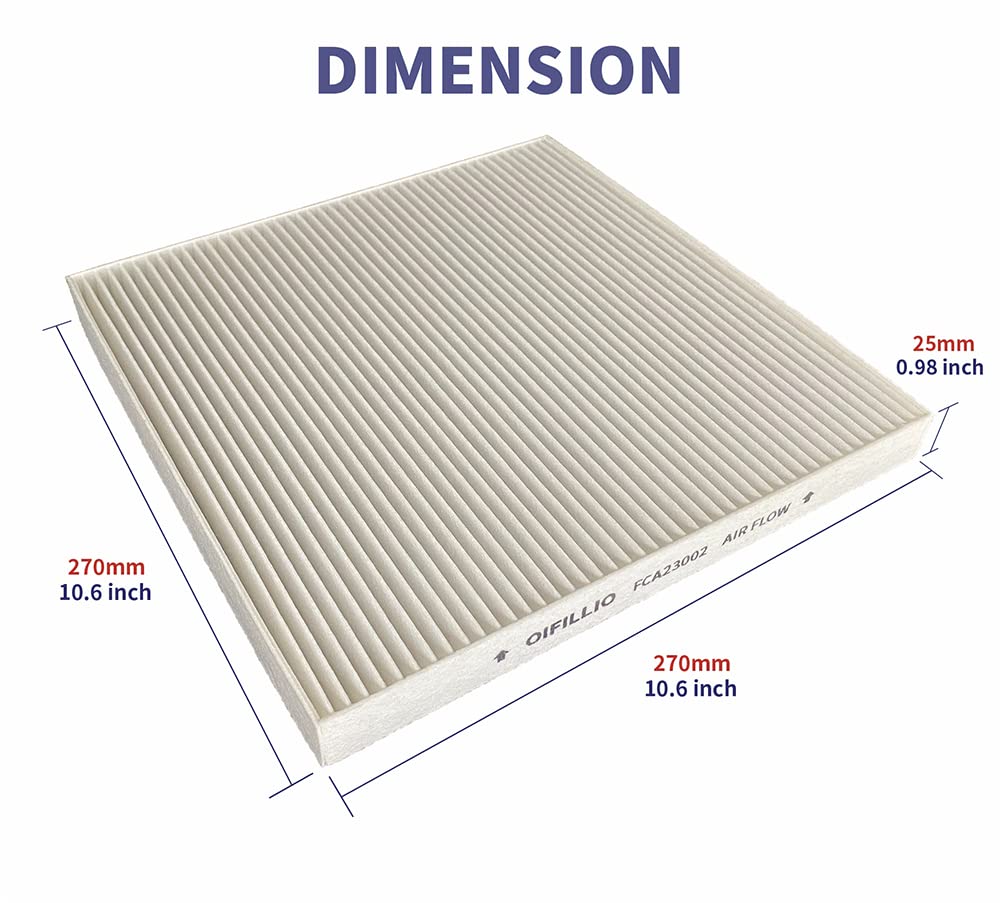 Oifillio Cabin Air Filter For Freightliner Cascadia Columbia Coronado Abp N10G 91559, P609422, Af26235, Pa4857, Boa91559, Pa10181, 24318, Filter With Spongy Electrostatic Fiber Fca2302E 4Pcs