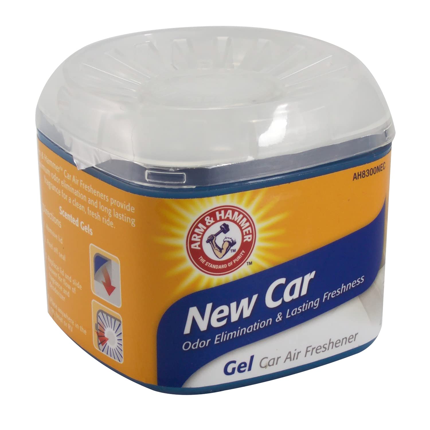 Arm & Hammer Ah8300Nec 4.5Oz Gel Air Freshener, New Car, 1 Pack