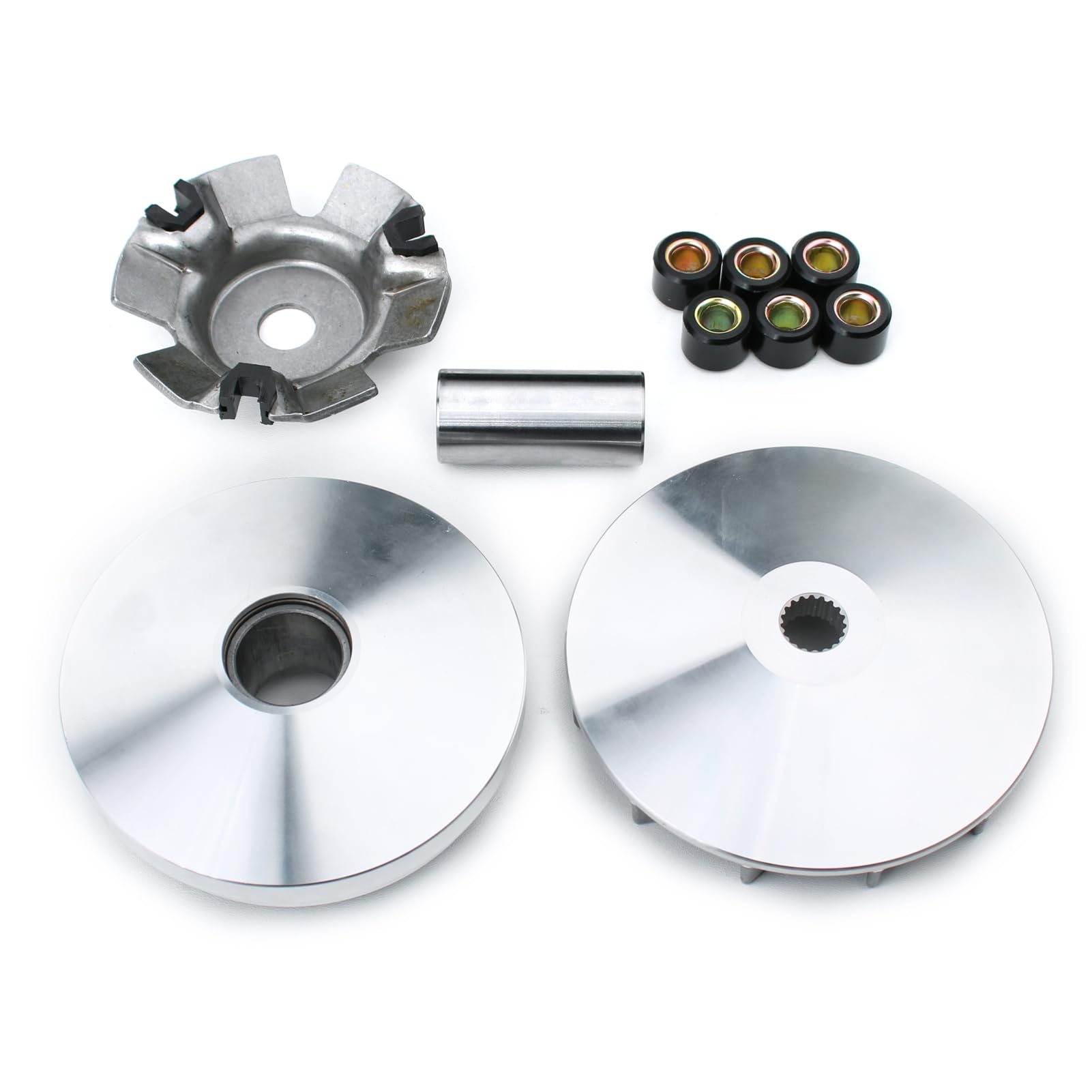 Glixal Gy6 125Cc 150Cc Variator Kit, Front Clutch Drive Pulley With 13G Roller Weights For 152Qmi 157Qmj Scooter Moped Atv Go-Kart Utv