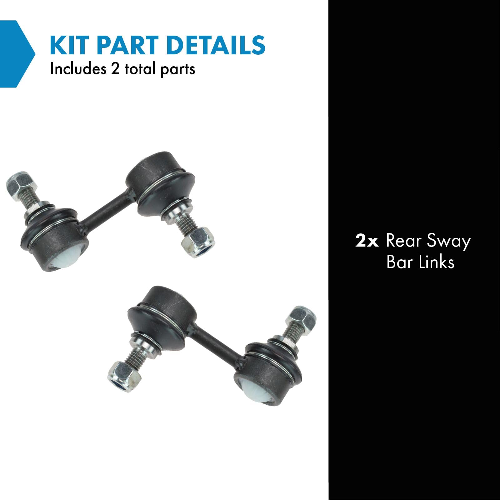 Trq Rear Sway Bar Stabilizer Link Set Compatible With 2001-2003 Bmw 525I 1997-2000 528I 530I 1997-2003 540I 2000-2003 M5