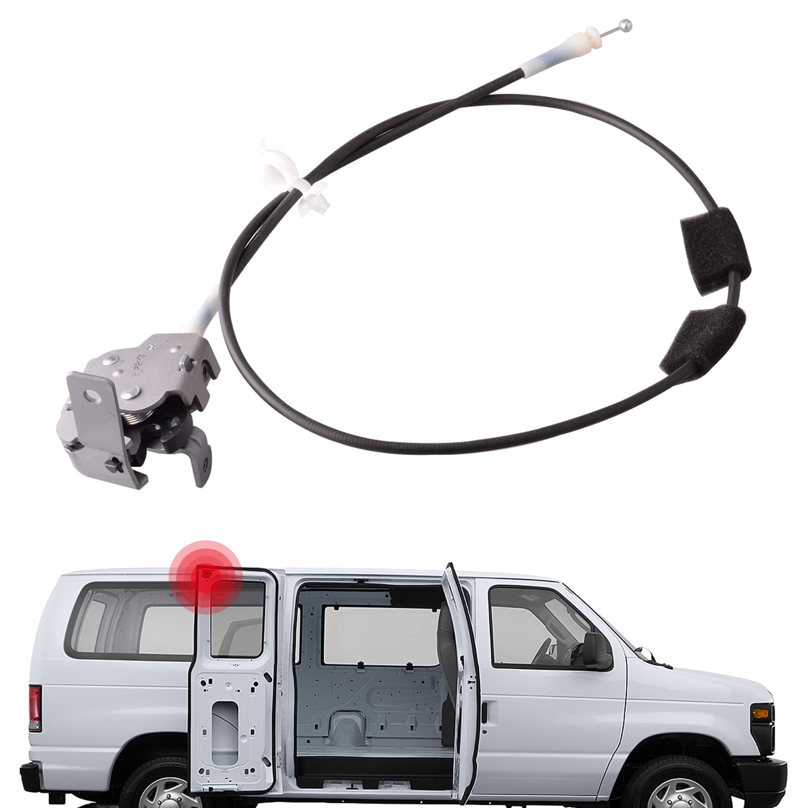 Unikpas Upper Door Latch Compatible For Ford E150 E250 Econoline Van 1992-2019 Right Side Hinged Door Upper Latch Ac2Z15264A26A