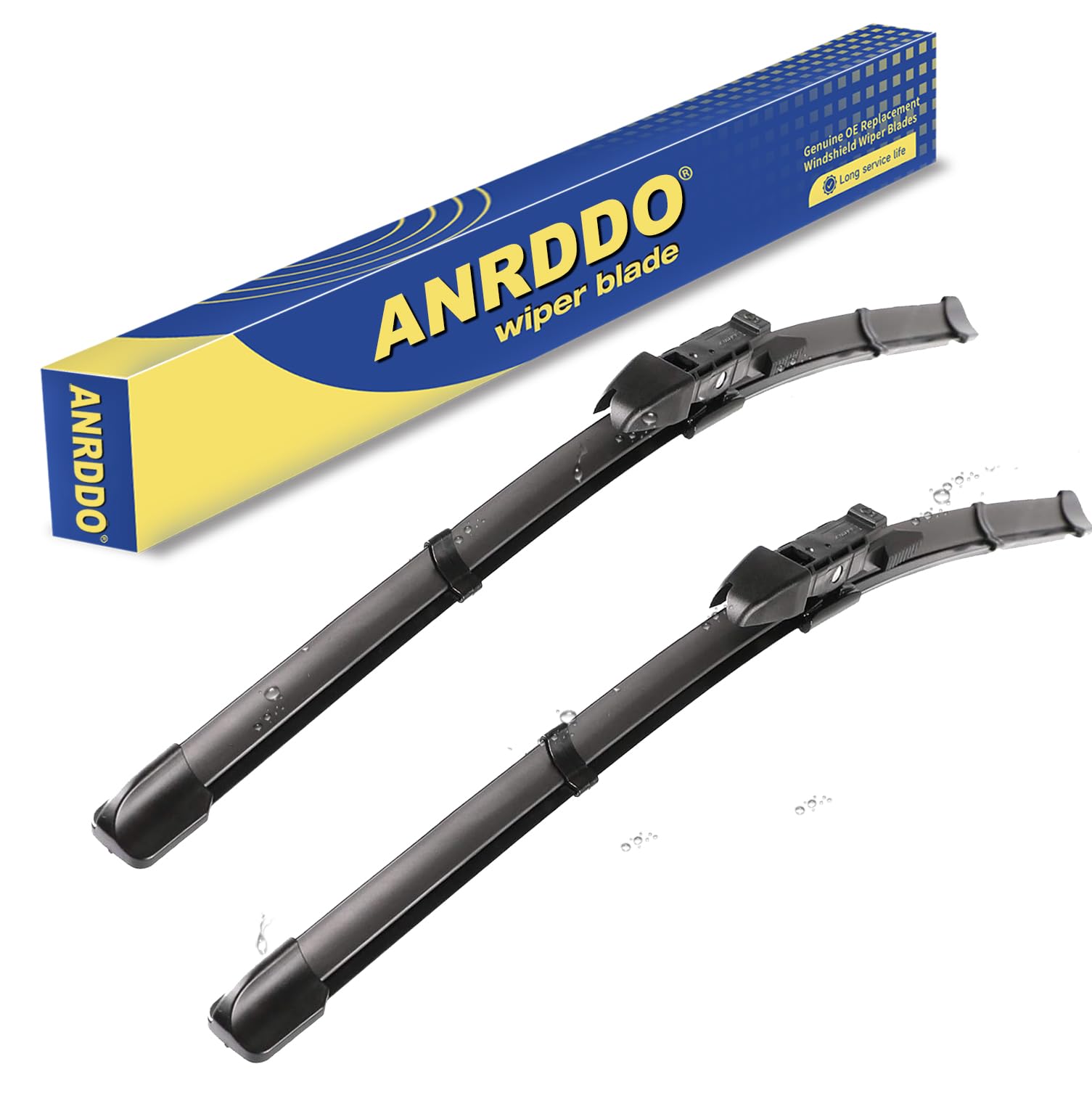 Anrddo Wipers Factory Replacement For 2004-2010 Bmw 5-Series 6-Series E60 E61 525I 535I 530I 545I 550I 645Ci 650I M5 M6 Original