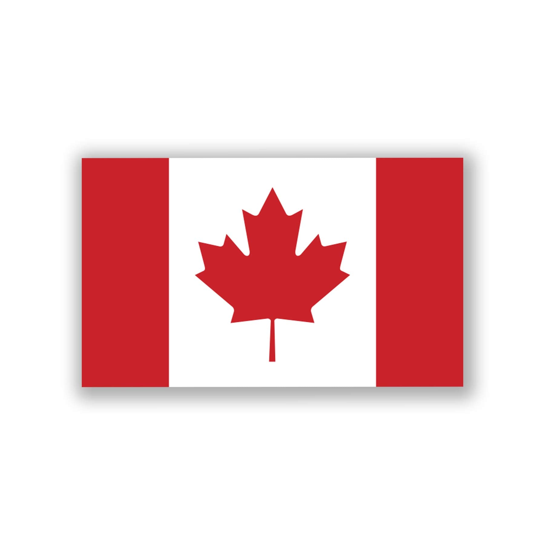 2-Pack Canada Flag Decal Stickers | Official Flag of Canada Stickers | 5-Inches by 3-Inches | Premium Quality Vinyl | PD400