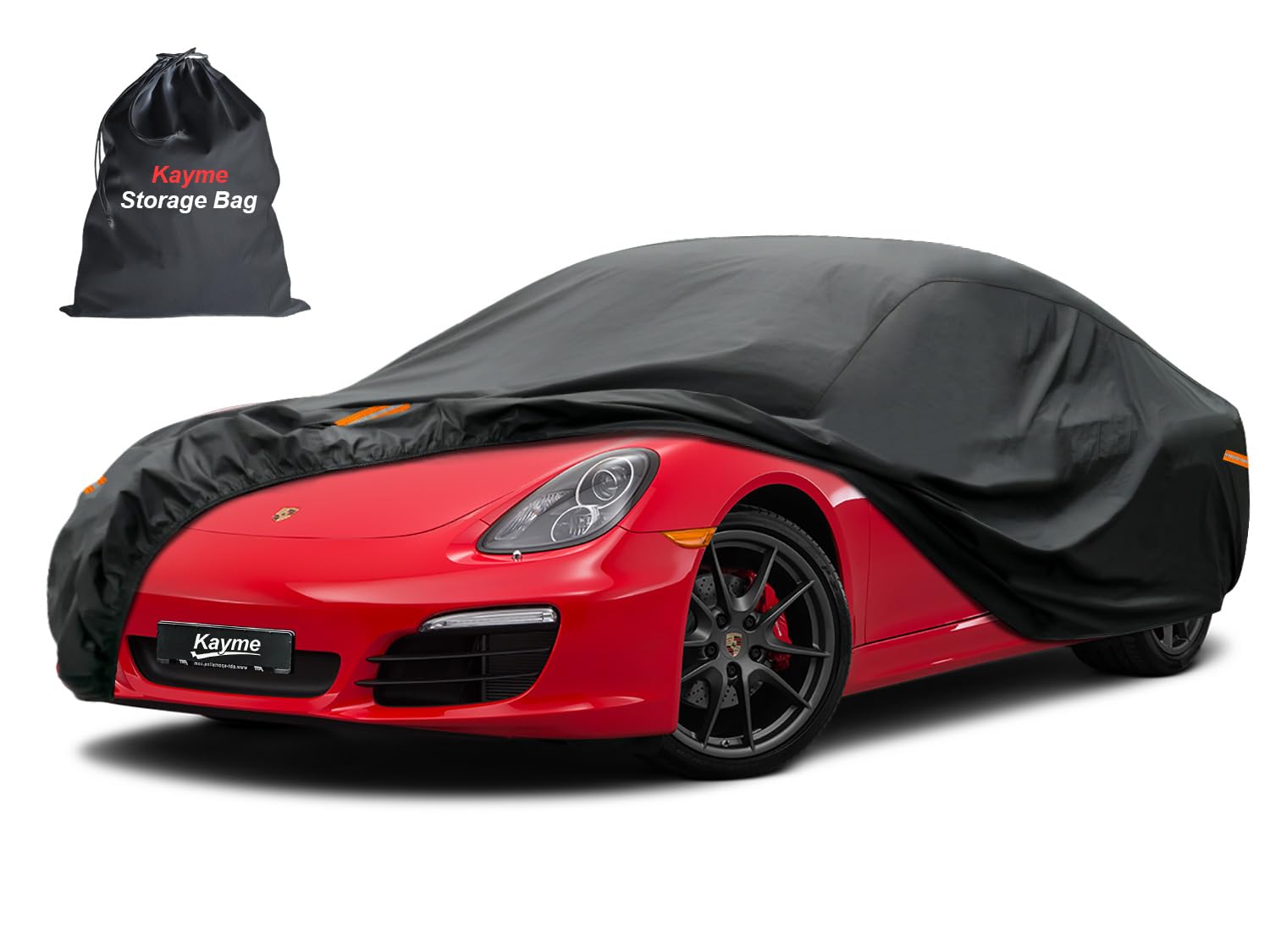 Kayme 7 Layers Car Cover Waterproof All Weather For Coupe, Outdoor Full Cover Universal Fit For Porsche 718 Cayman Boxster, Niss
