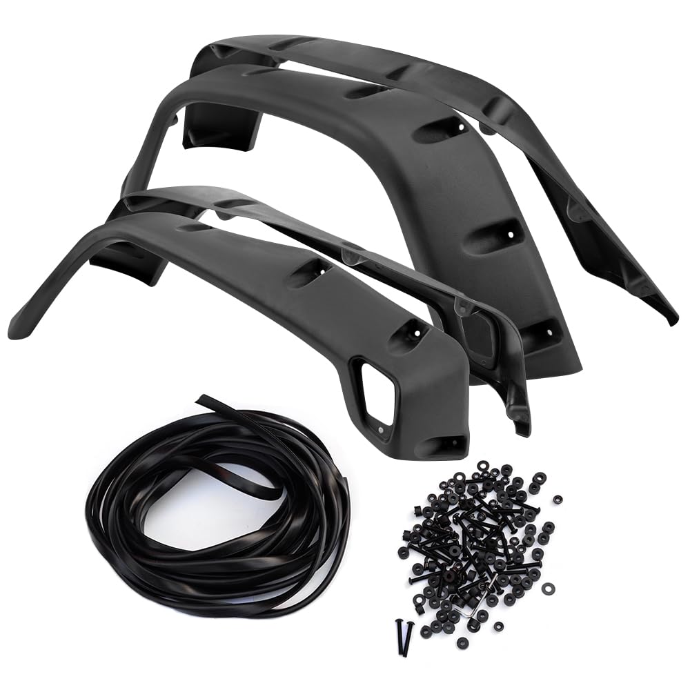 G-PLUS 4pcs Smooth Pocket Fender Flares Compatible with Jeep Wrangler TJ 1997-2006 & Wrangler LJ 2004-2006, Not Fit Sport Sport 