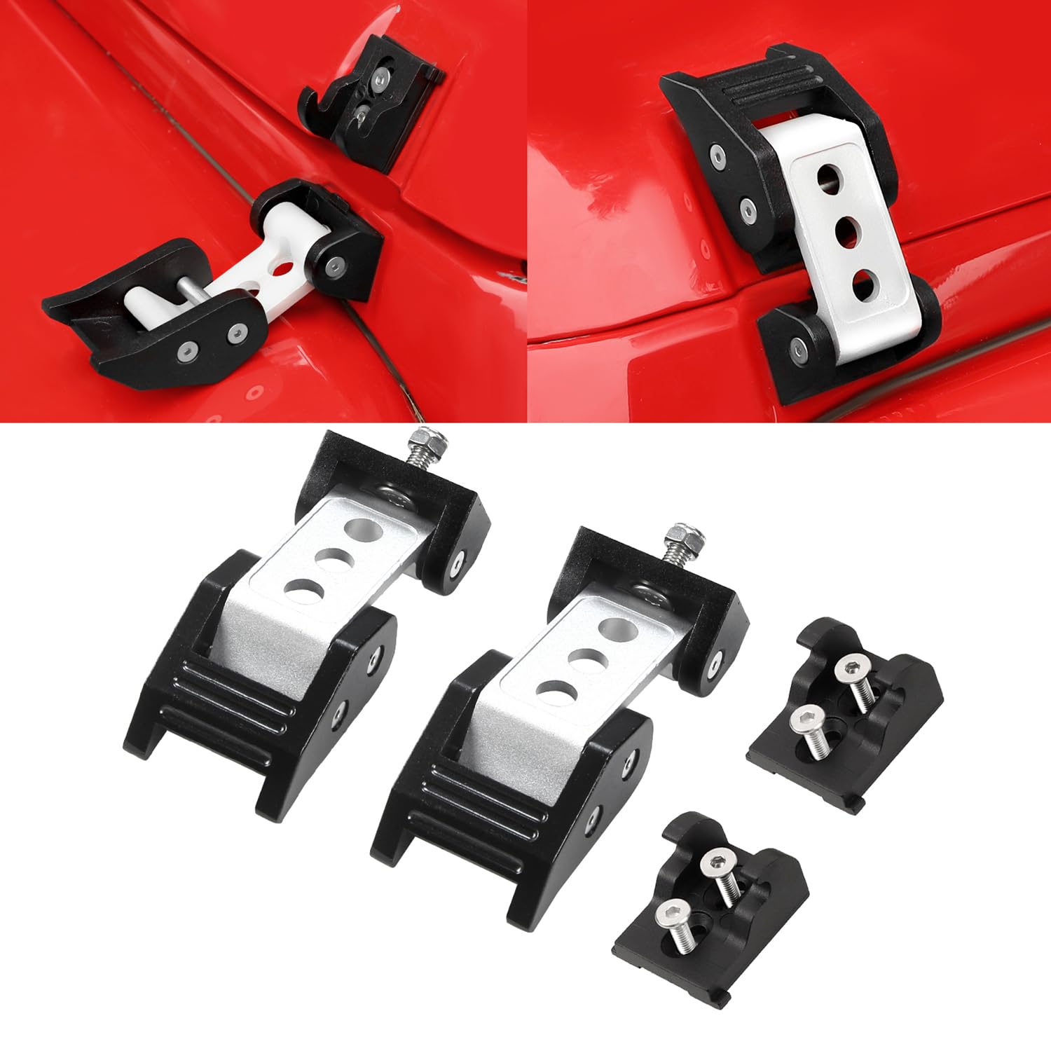 Rt-Tcz For Wrangler Hood Latch Lock Catch, Aluminum Hood Latches For Jeep Wrangler Jk Jku 2007-2017 Jl Jlu 2018 Up Gladiator Jt