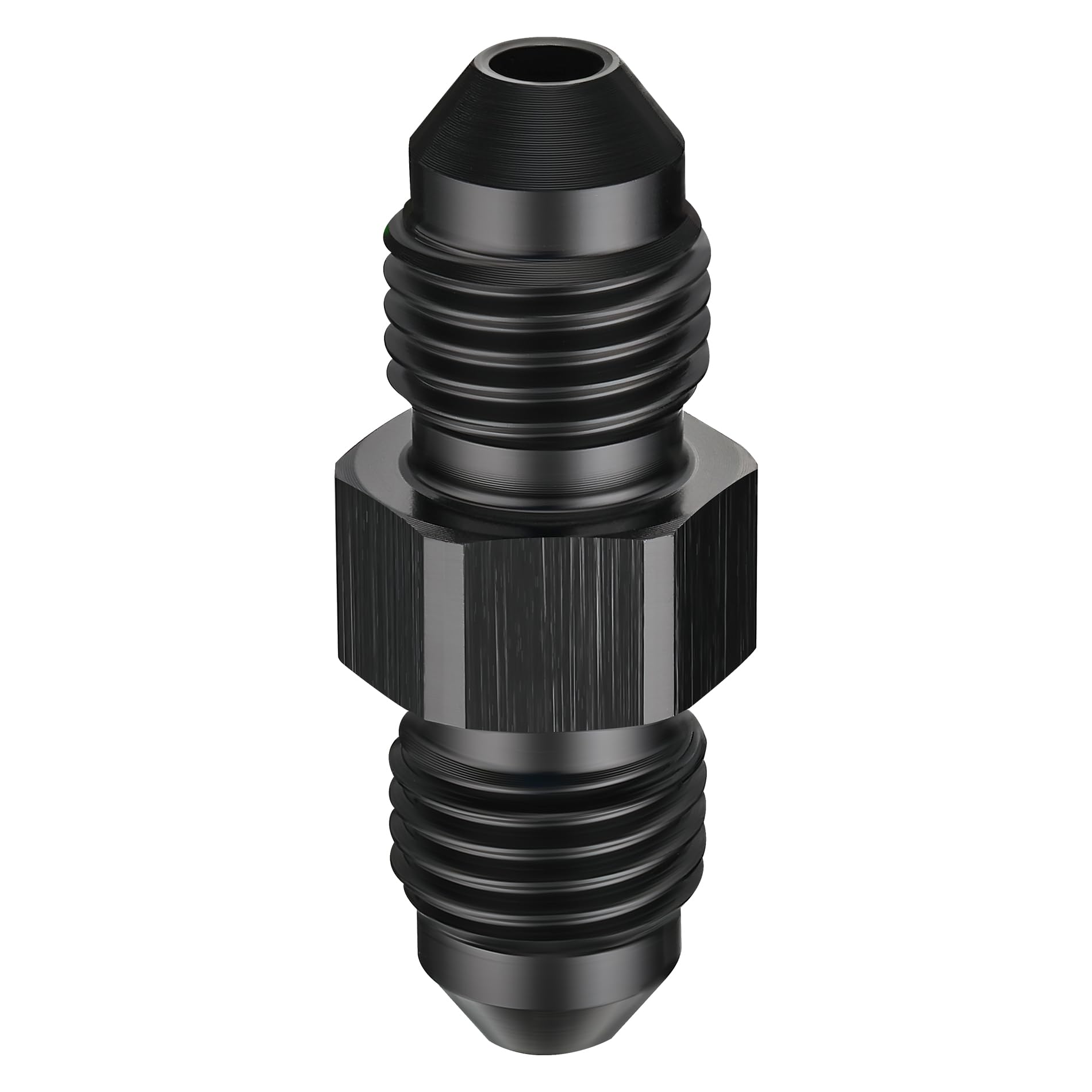 EVIL ENERGY 3AN Male to Male Flare Coupler Union Straight Fuel Hose Adapter Fitting Black