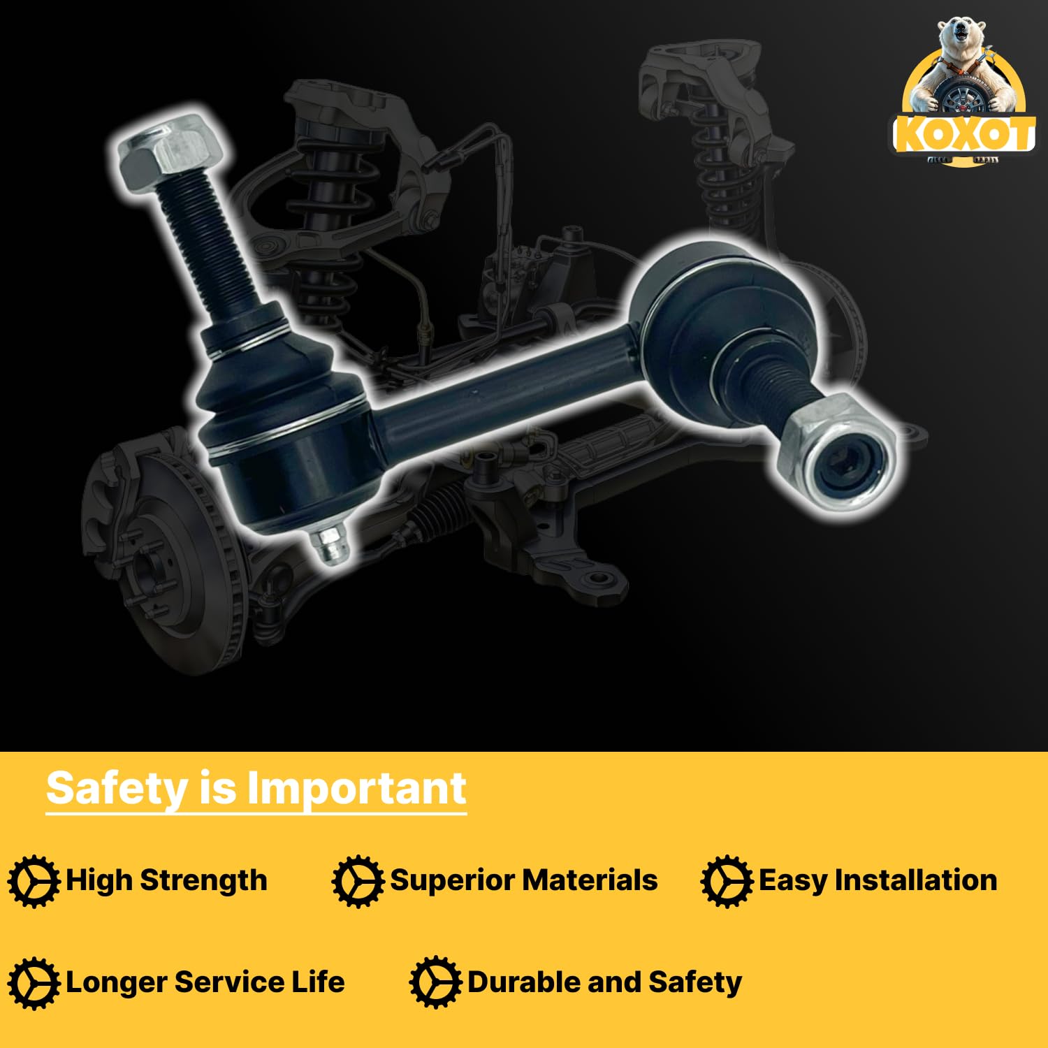 Koxot K6665 K6666 2Pcs Front Sway Bar Stabilizer Link Fit For Chevy 02-03 Trailblazer/Trailblazer Ext, Fit For Gmc 02-03 Envoy/E