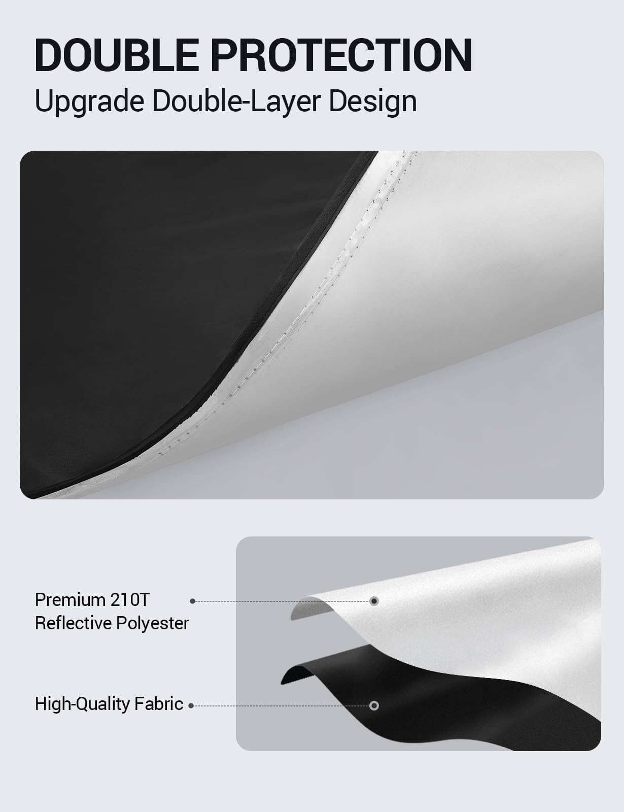 Basenor Upgraded Sunshade For Tesla Model X Windshield Sunshade Folding Sun Visor Protector Sun Shade Cover With A Storage Bag F