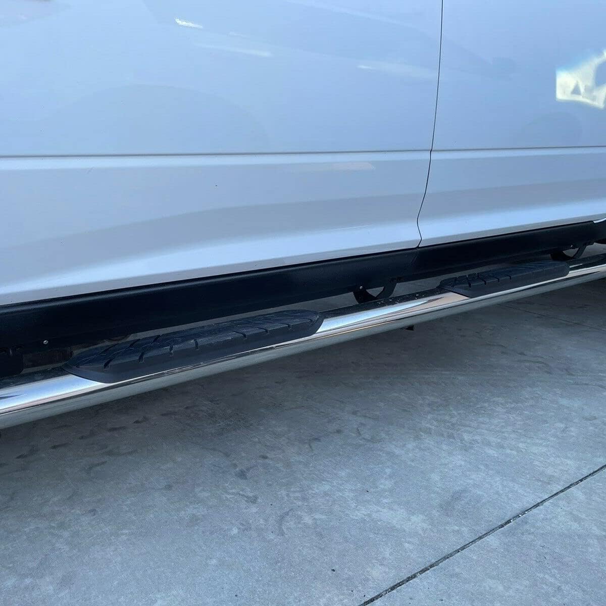 Rocker Panel Cover Guard Compatible With 2009-2018 Dodge Ram Crew Cab Molding Trim Matte Black Textured Finish Replace For 14064