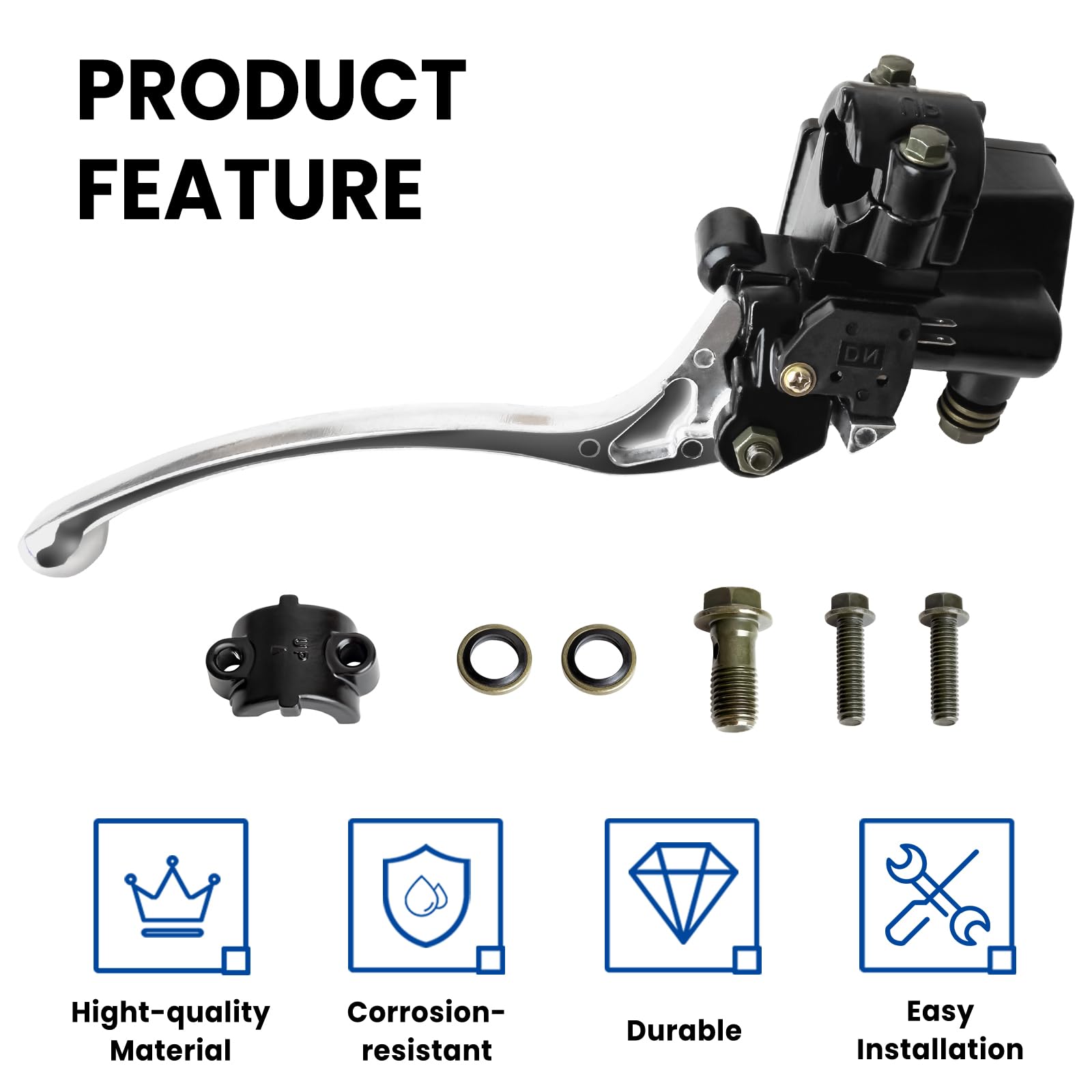 Luxlead 7/8 Brake Master Cylinder Kit Handlebar Front Right Side Brake Lever Compatible With Atv Banshee Yamaha Grizzly Kodiak Raptor Timberwolf Wolverine Yfz450