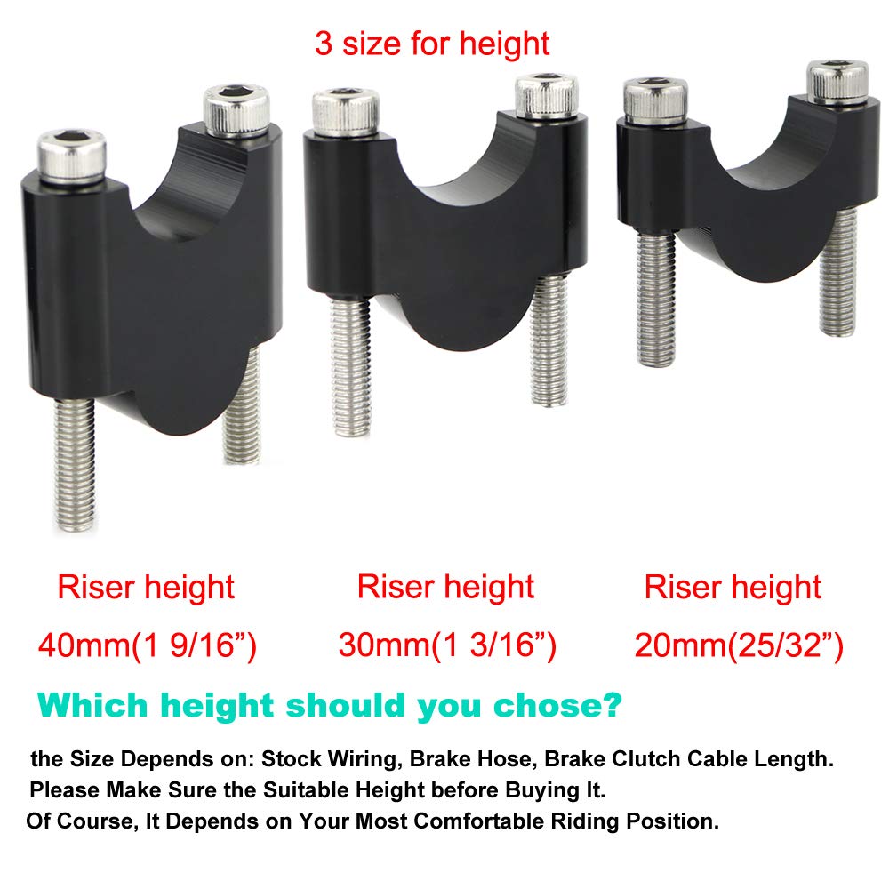 Xitomer 1 1/8'' 28.6Mm Motorcycle Adv Dirt Bike Handlebar Risers Without Clamps, Fit For Vfr1200X, Street Triple Rs, Street Trip