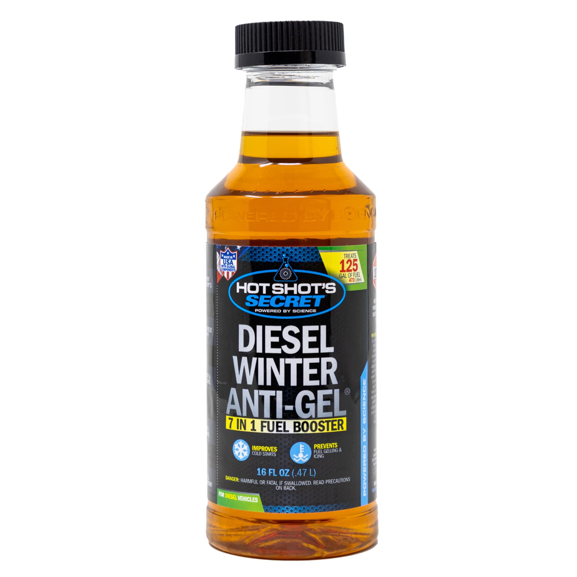 Hot Shot'S Secret Diesel Winter Anti-Gel 16 Ounce Round Bottle, Amber (P403316Z)