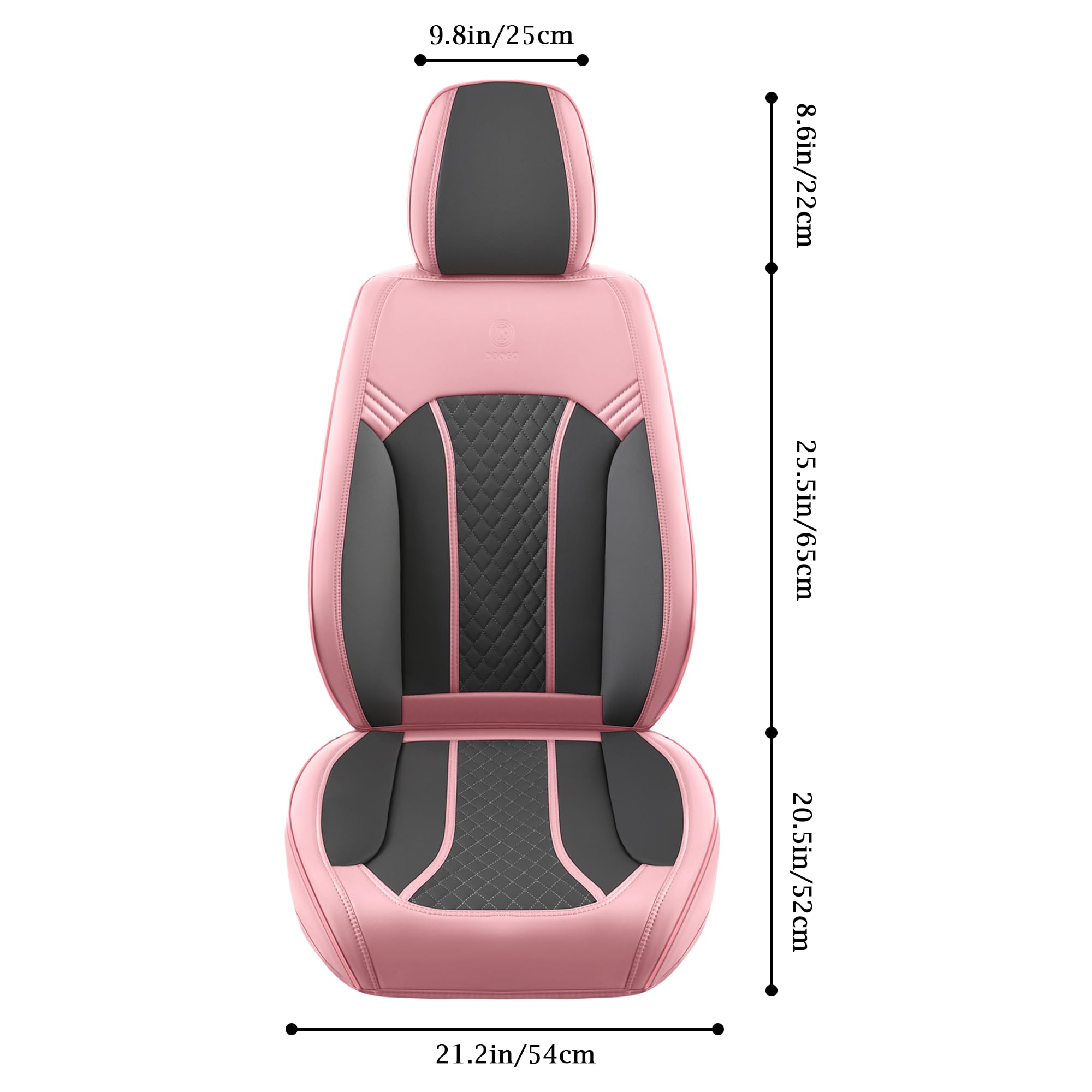 Doogo Seat Covers, Car Seat Covers, Breathable Front Seat Covers, Universal Non-Slip Seat Cushion Pink Automotive Seat Covers Ac