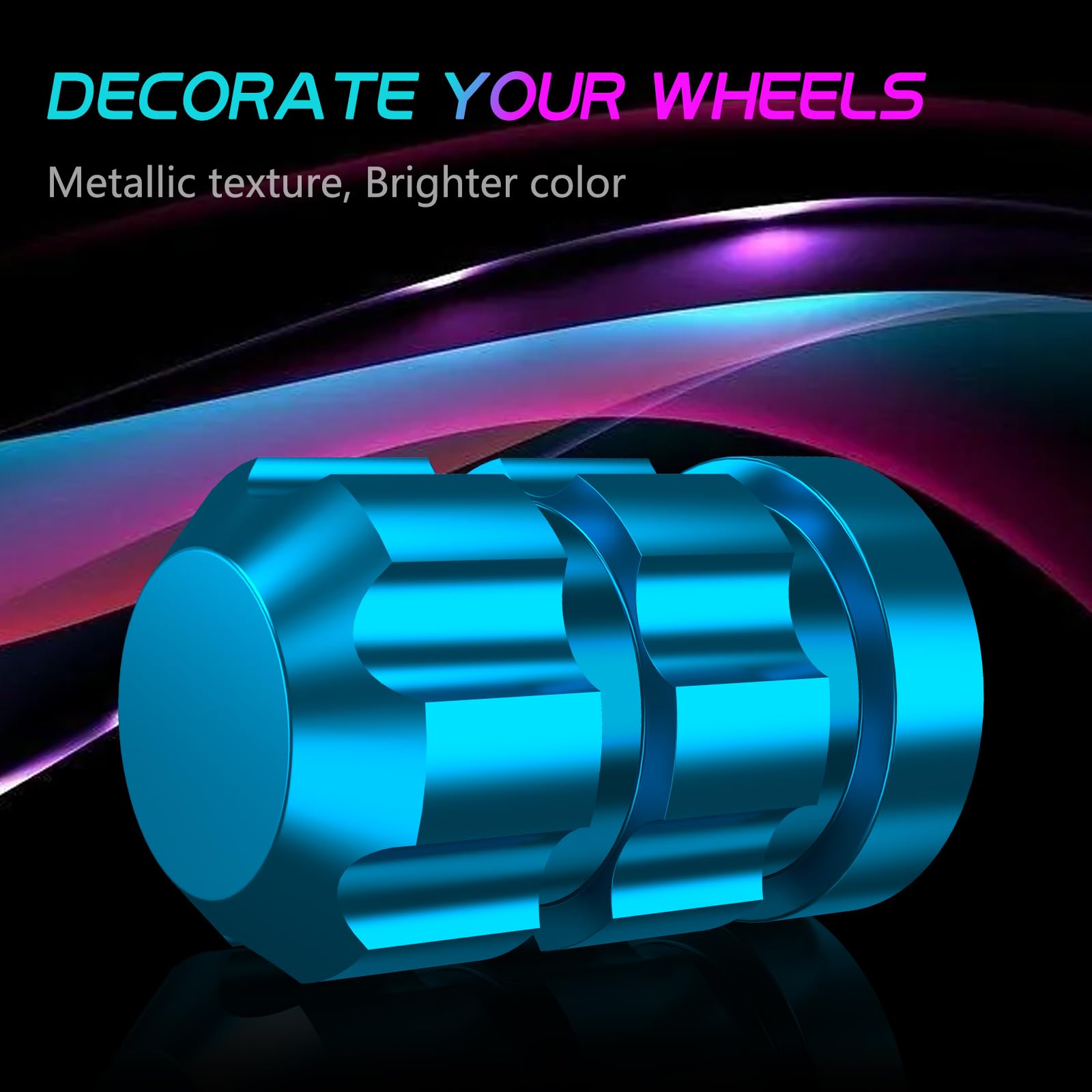 Quarkace Tire Valve Caps, Universal Valve Stem Caps For Car, Motorcycle And Bike, Non-Fading Bright Color, Corrosion Resistant C